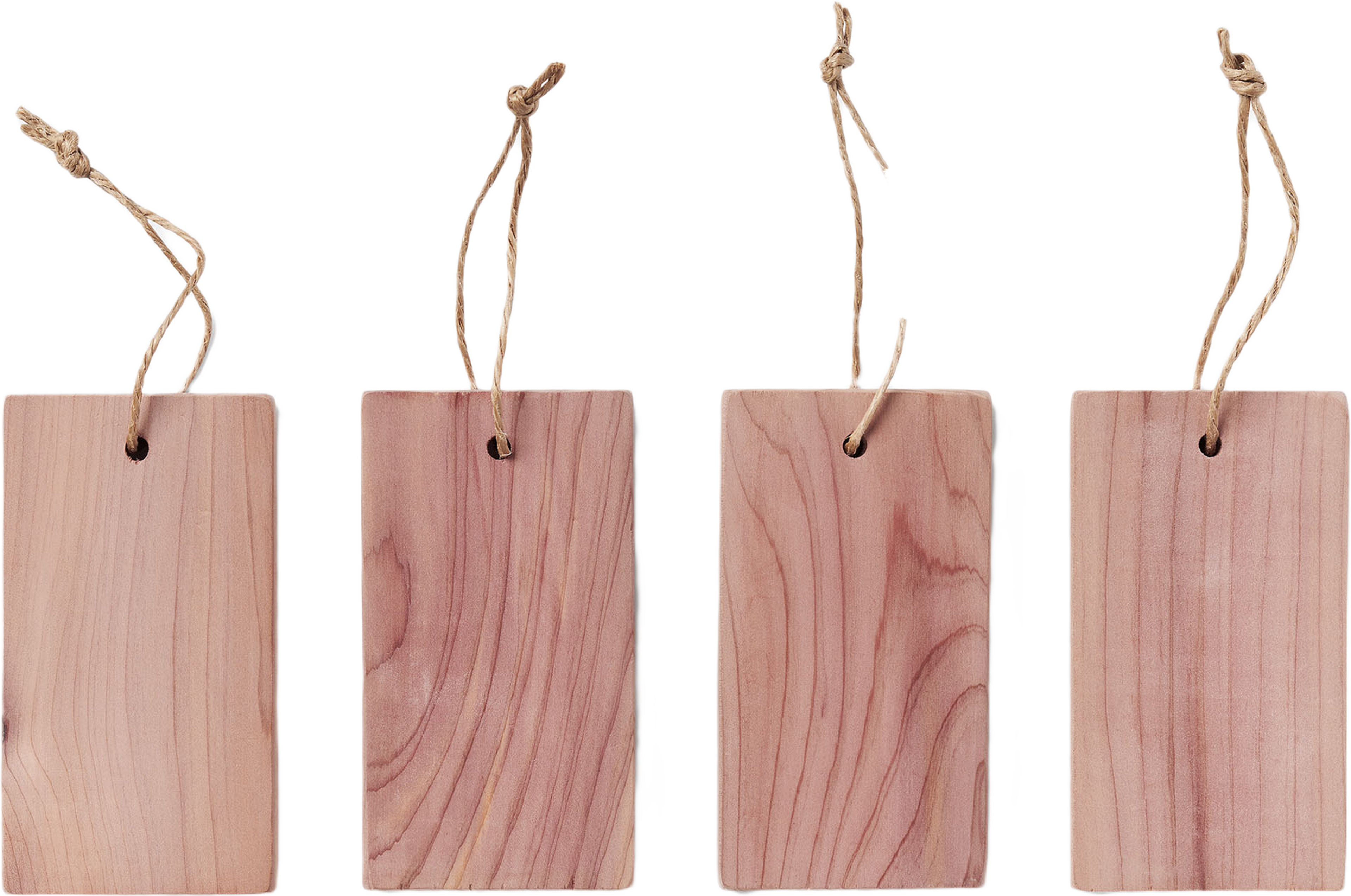 Cederträblock med snöre, 4-pack