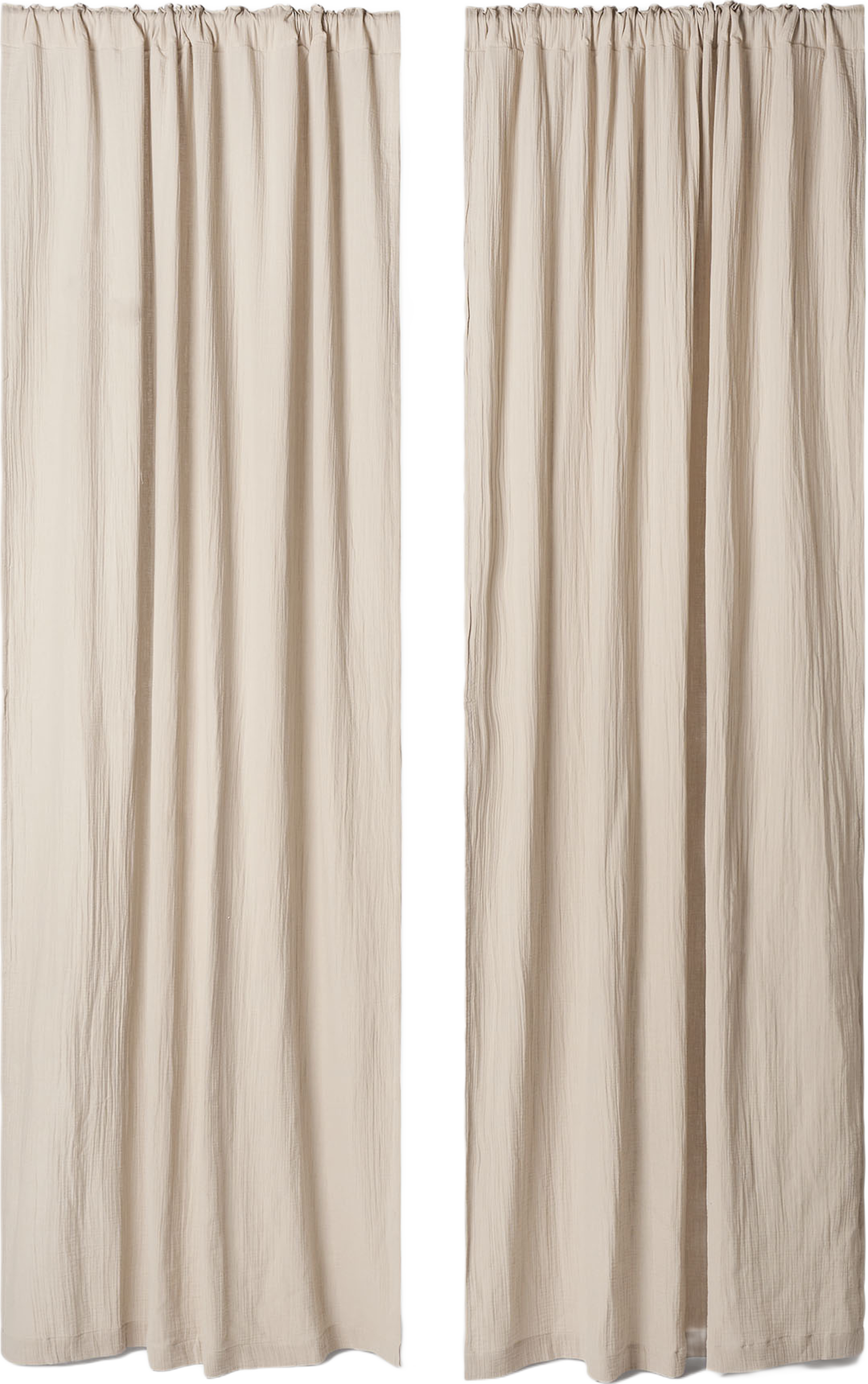 Gardin i muslin 130x250 cm, 2-pack