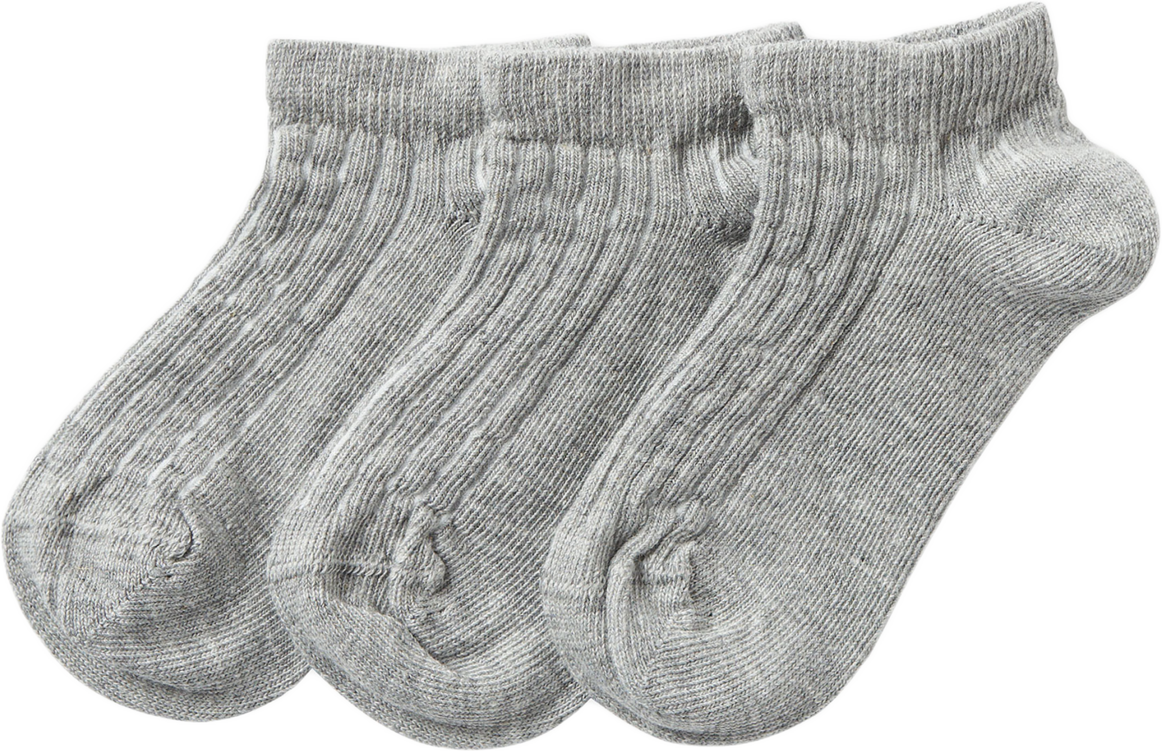 Ribbade ankelsockor, 3-pack