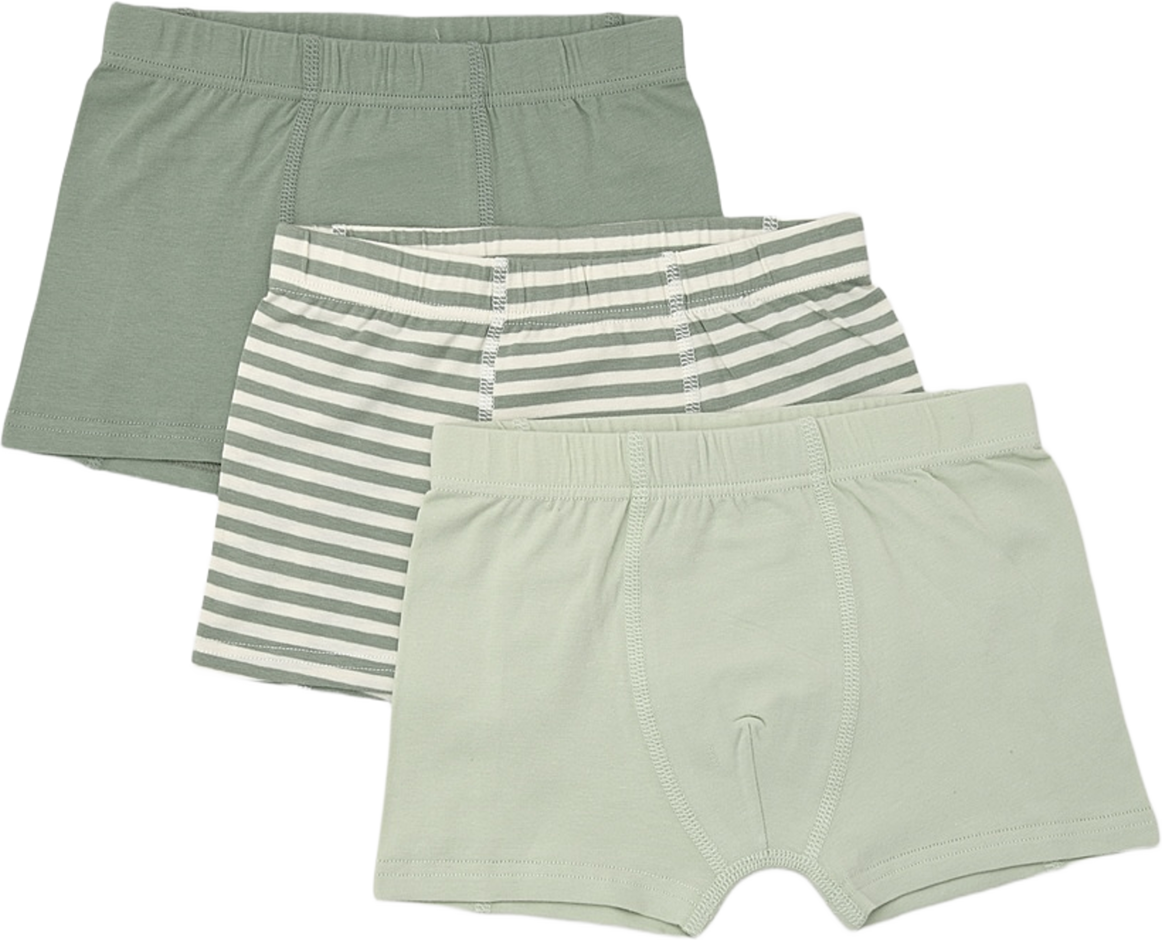 Boxershorts FREDDY, 3-pack, från Å KIDS, i färgen Green Stripe. Klicka för att öppna bilden i stort format