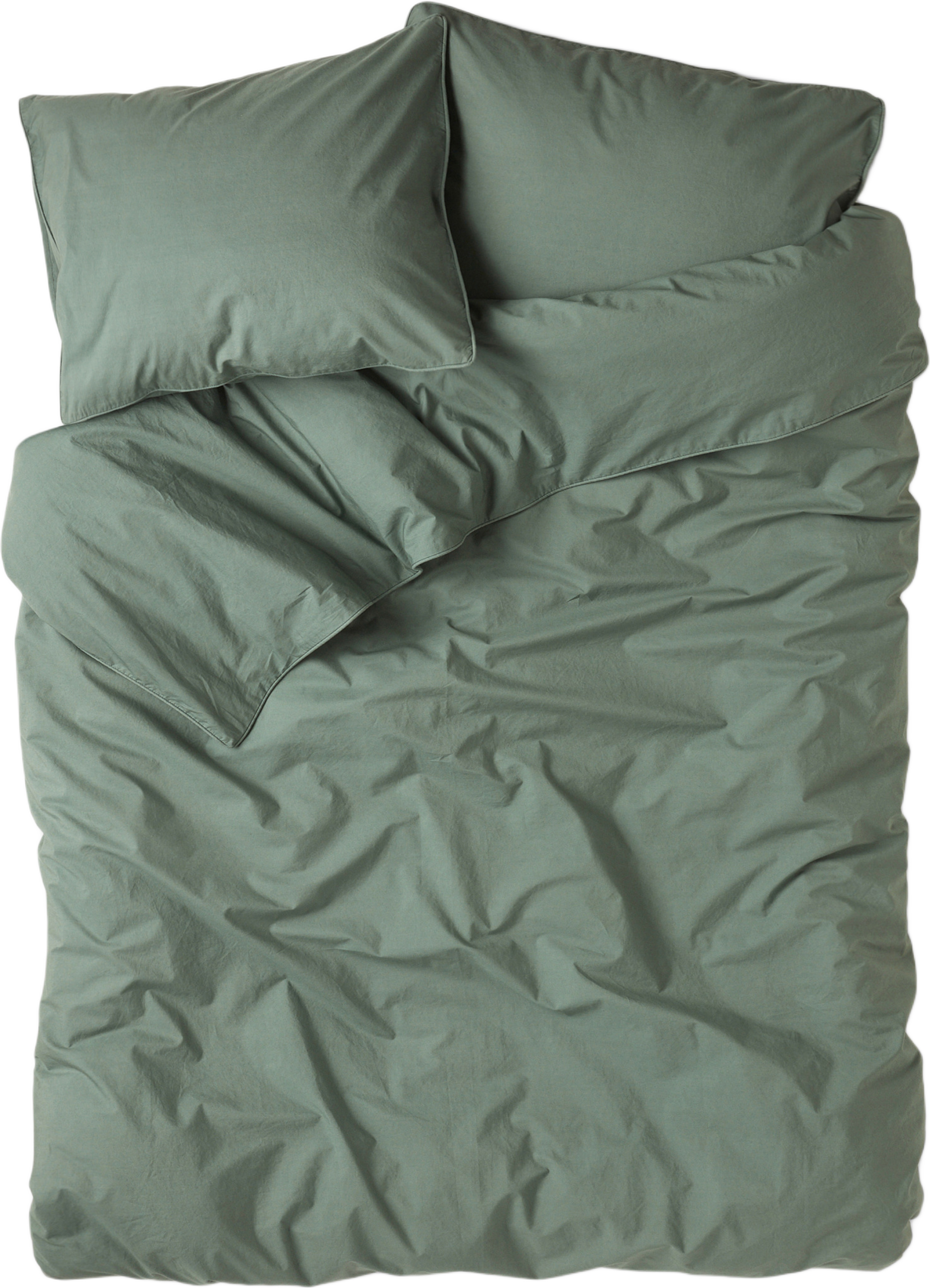 Enfärgat bäddset i percale 220x210 cm