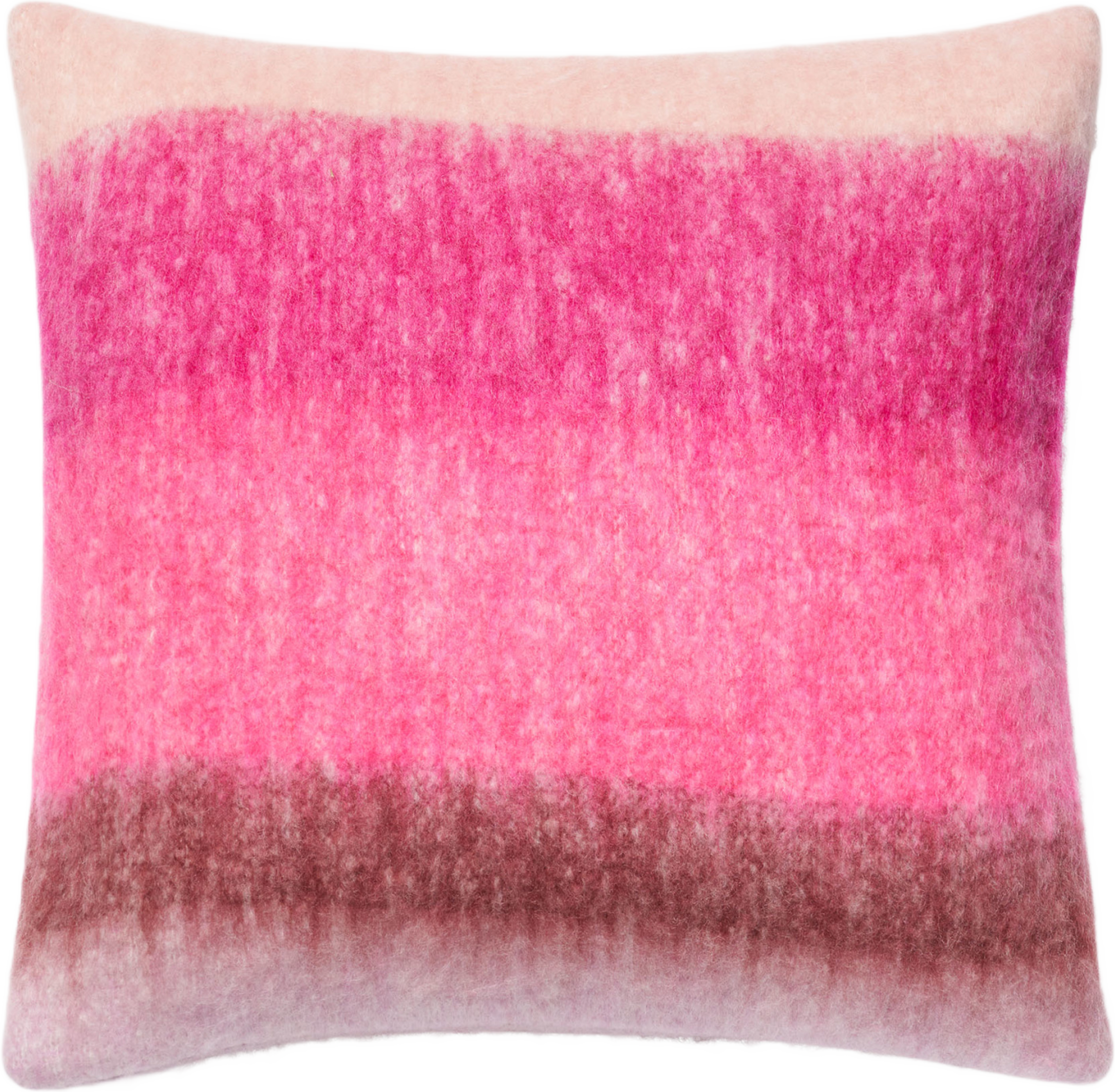 Randigt kuddfodral i ullmix WOLFIE 50x50 cm, från Åhléns Home, i färgen Multi Pink. Klicka för att öppna bilden i stort format