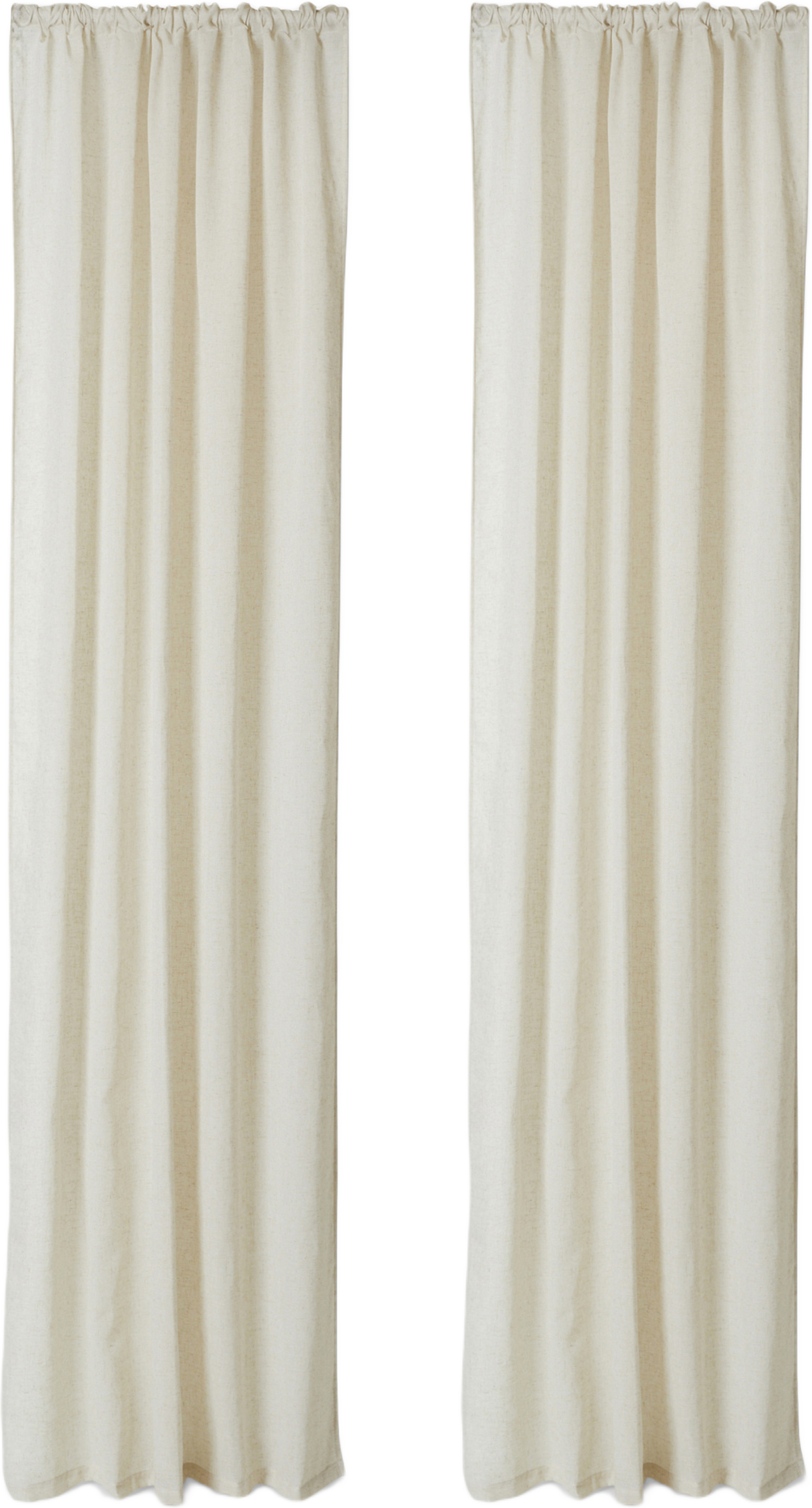 Skir gardin i linnemix MILOU 135x250 cm, 2-pack