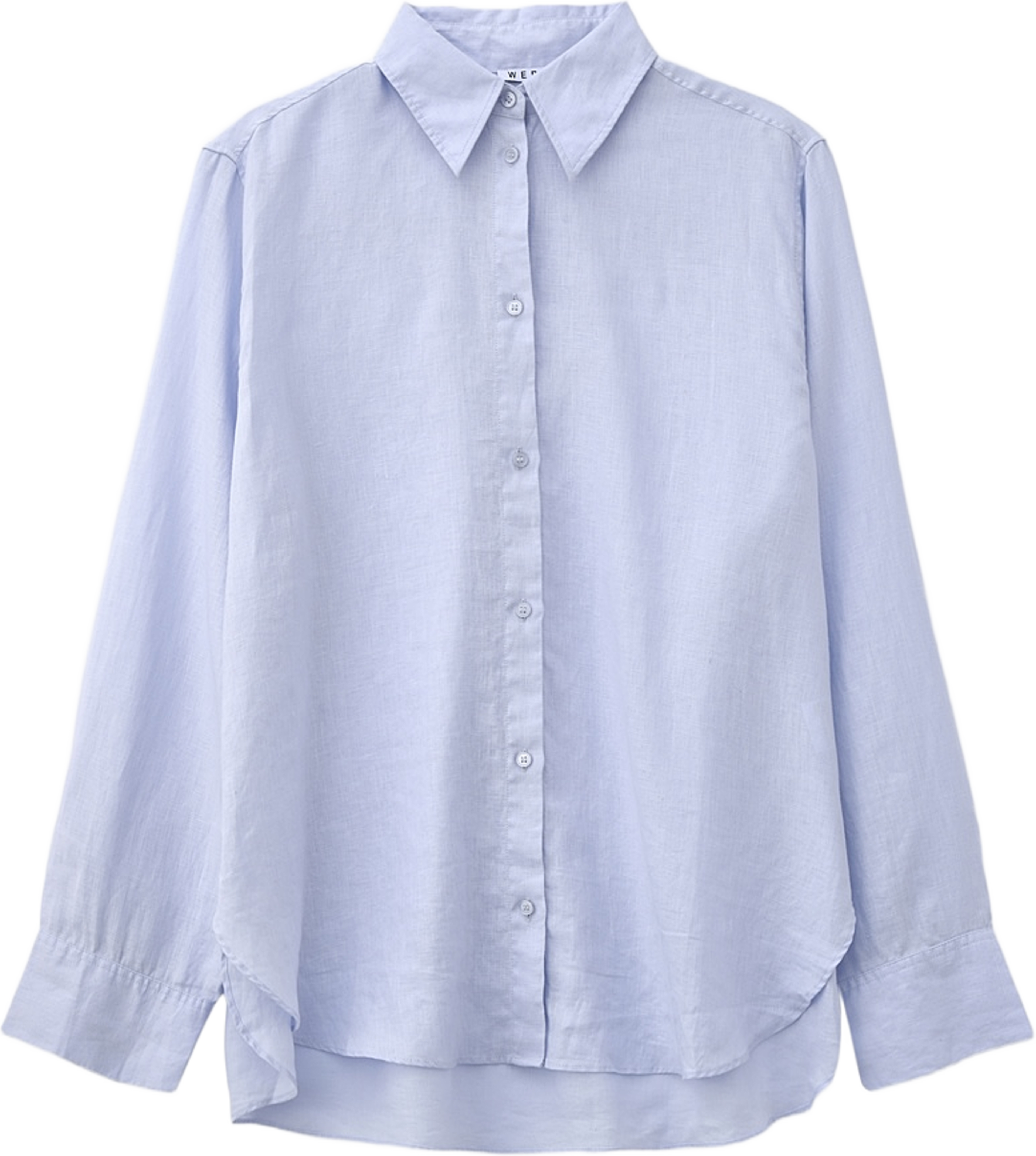 Linneskjorta ANYA, från Wera, i färgen Blue. Klicka för att öppna bilden i stort format