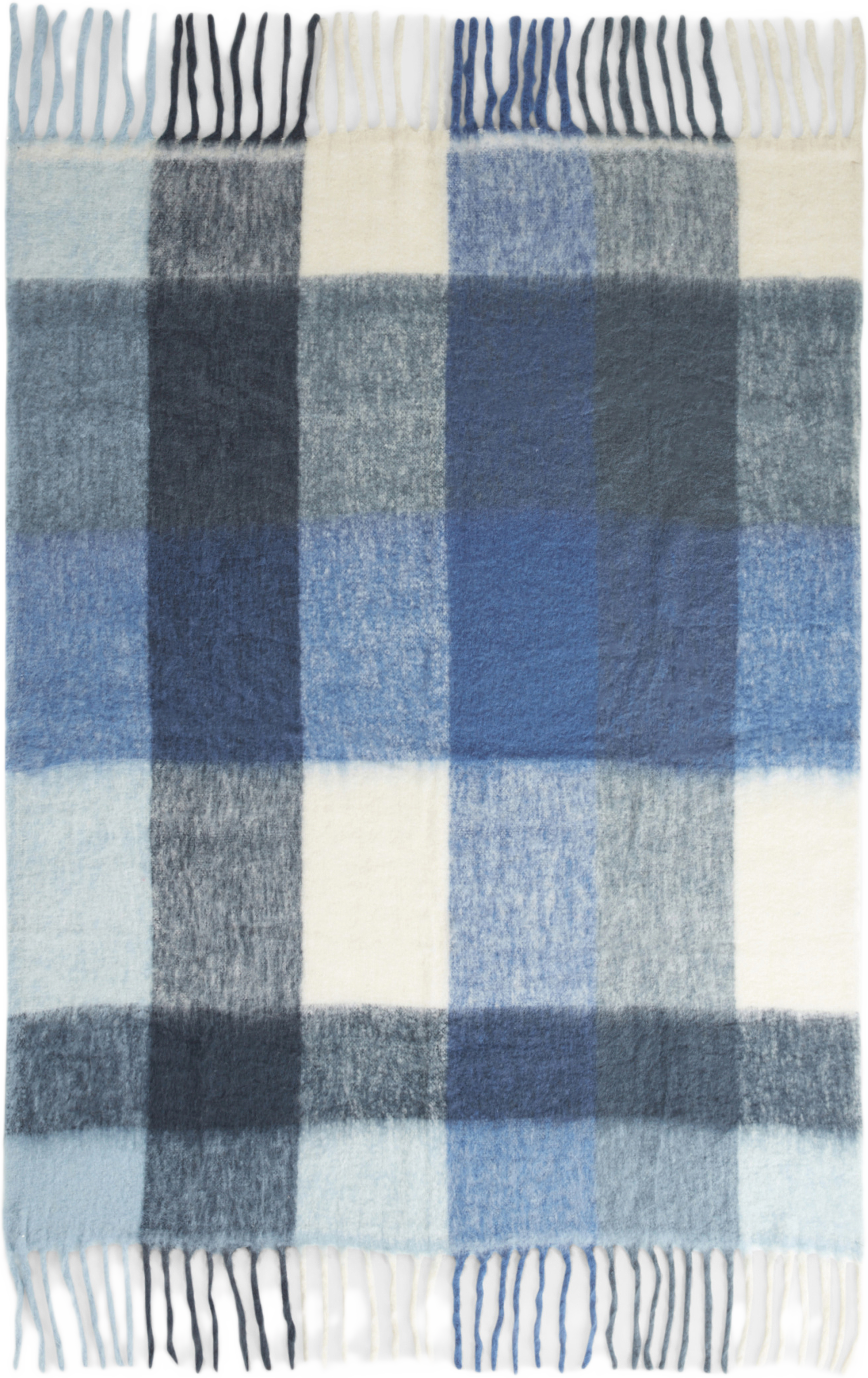 Rutig pläd i ullmix WOLFIE 130x170 cm