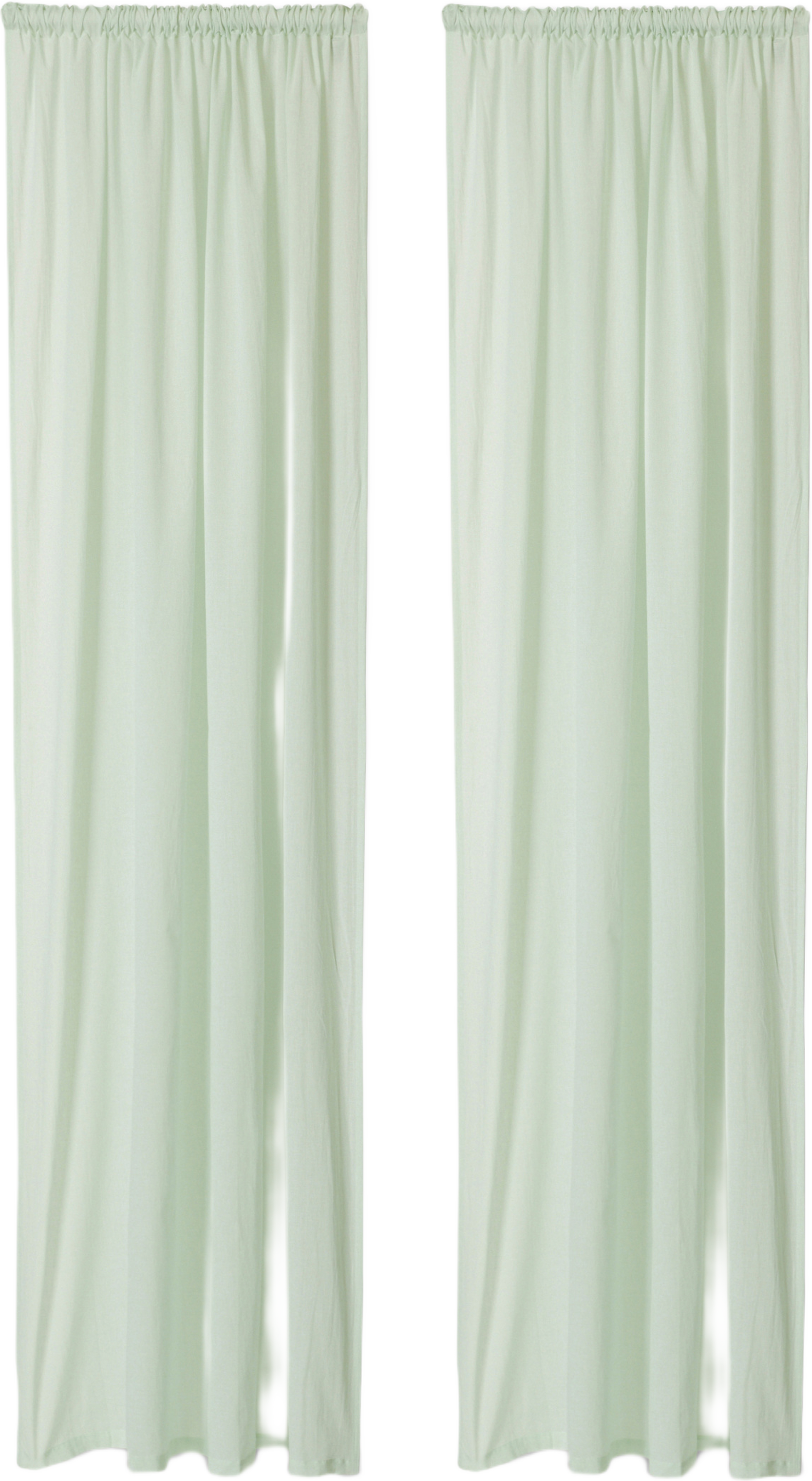 Skir bomullsgardin MADDIE 130x250 cm, 2-pack