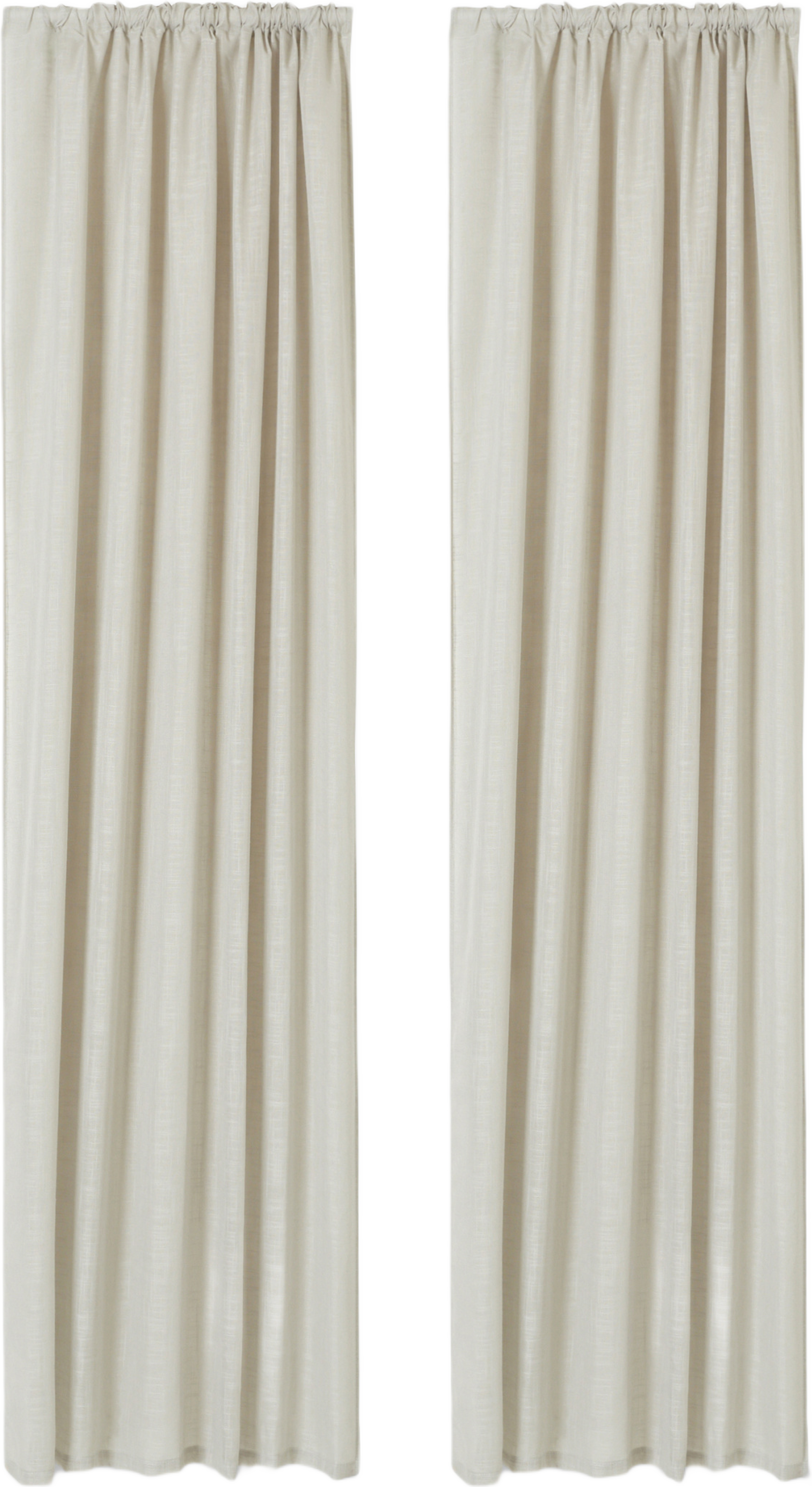 Skir bomullsgardin MADDIE 130x250 cm, 2-pack