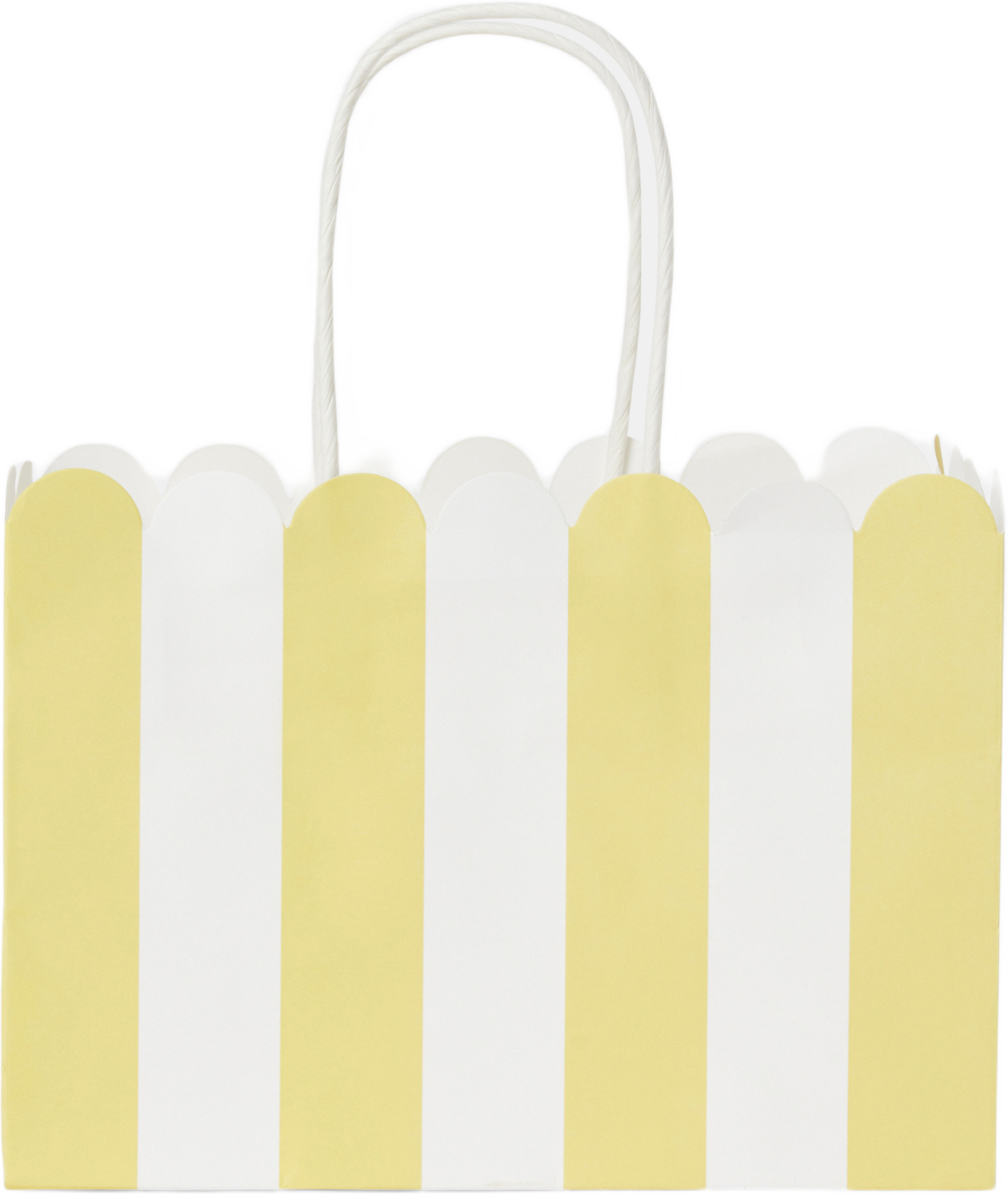 Presentpåse FRILL STRIPE, från Åhléns Home, i färgen Yellow/White. Klicka för att öppna bilden i stort format