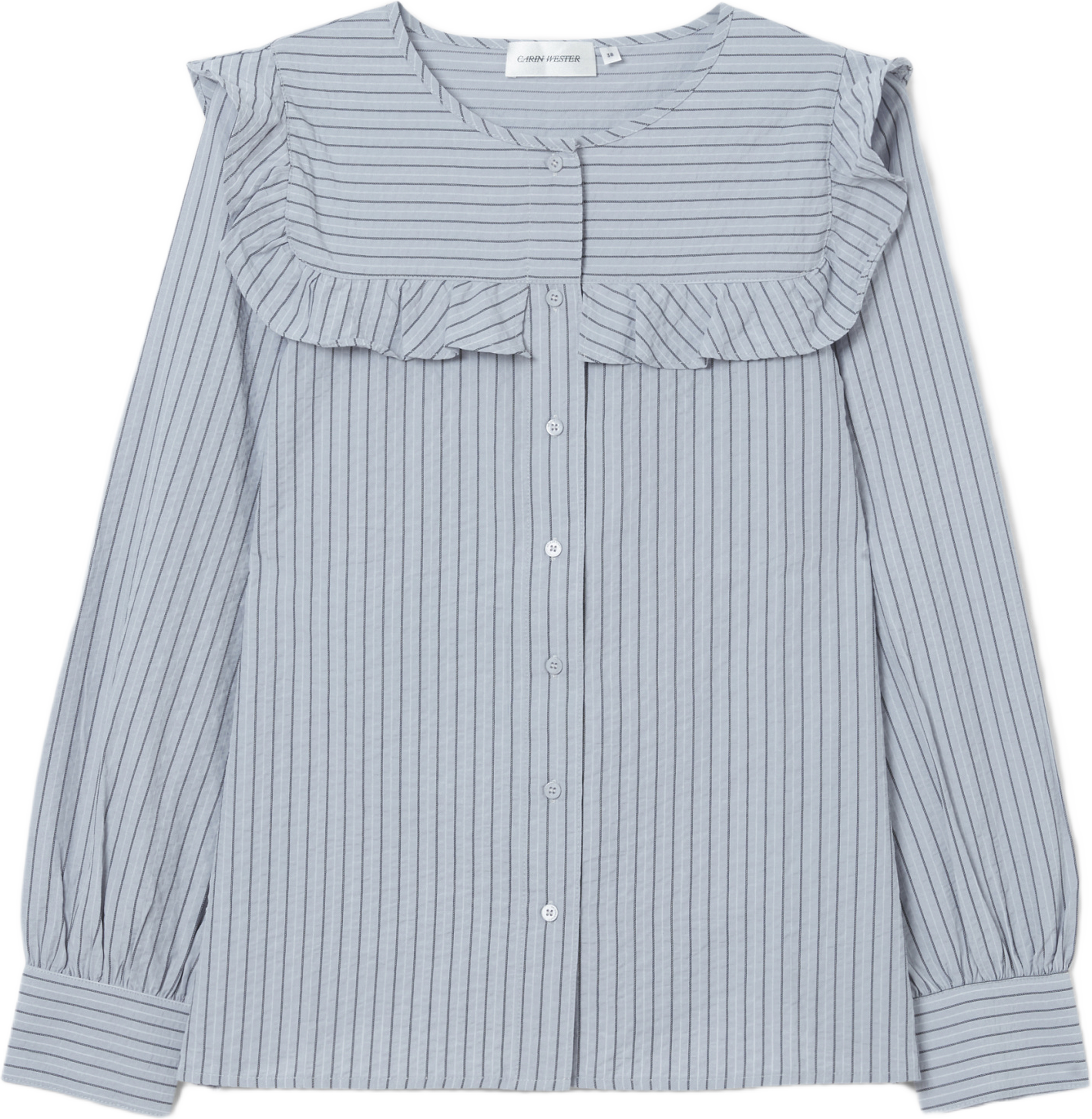 Blus med volang MARSALA