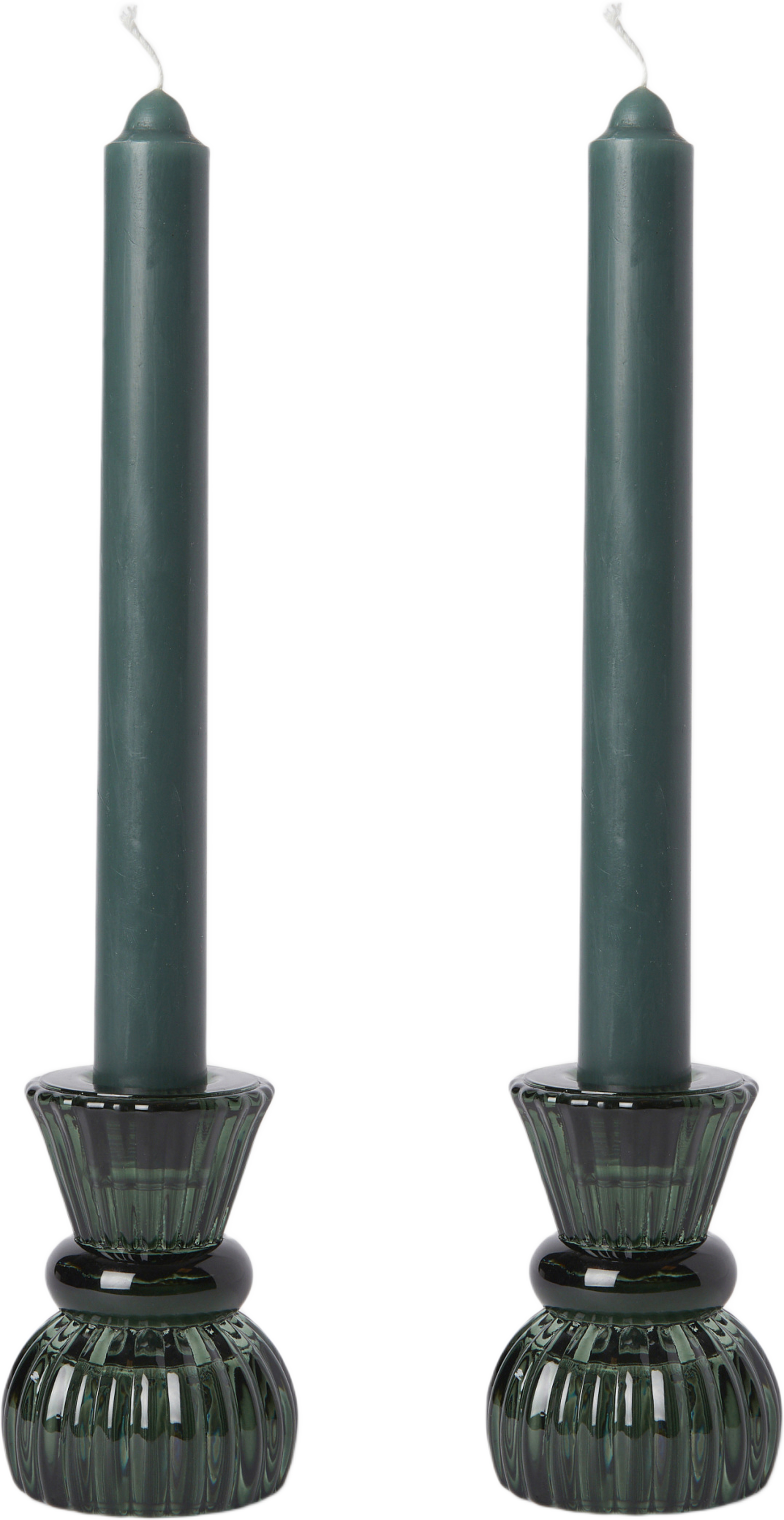 Gåvoset hög ljusstake och ljus, 2-pack