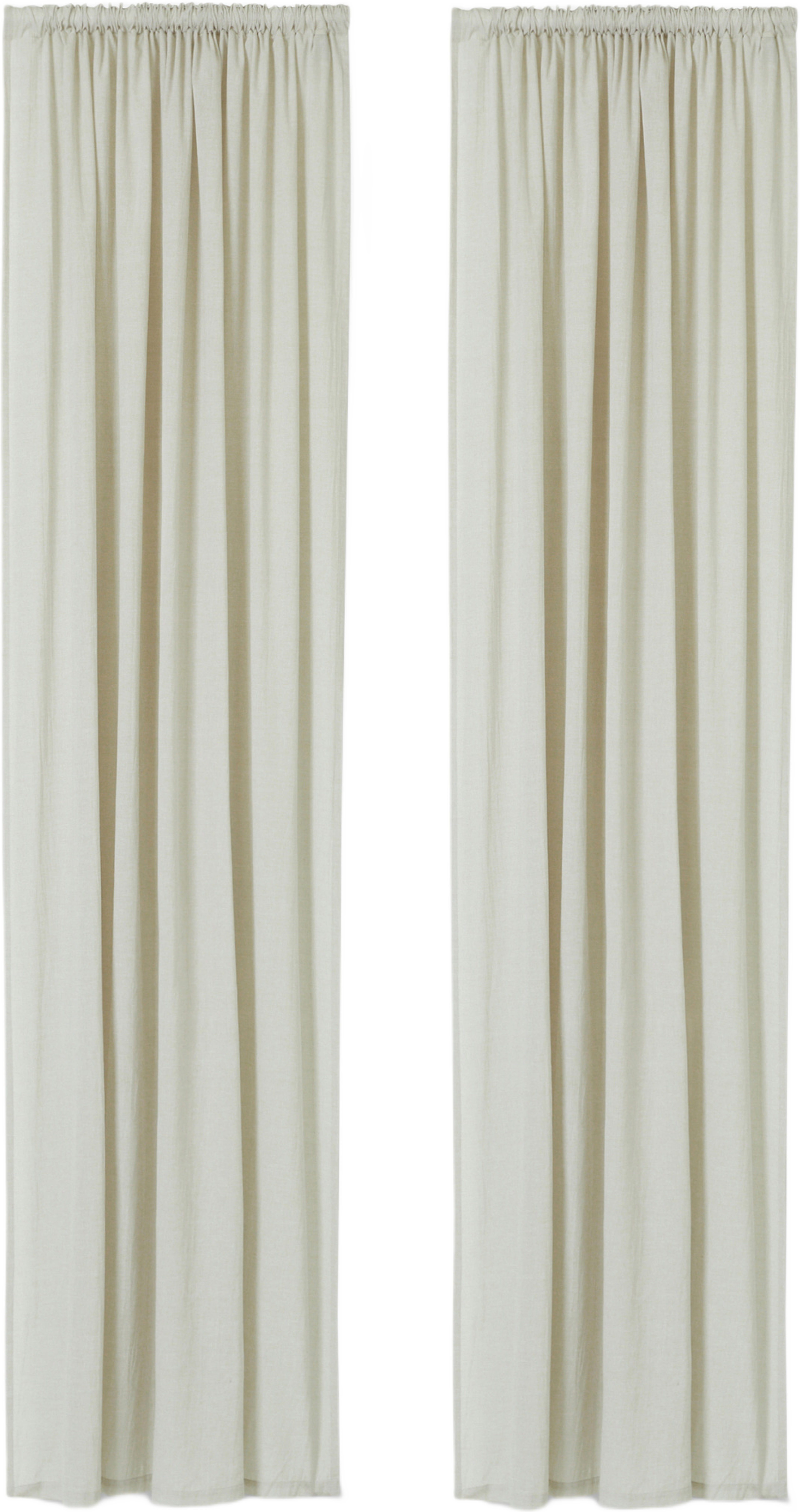 Strukturvävd gardin NAEMI 140x250 cm, 2-pack