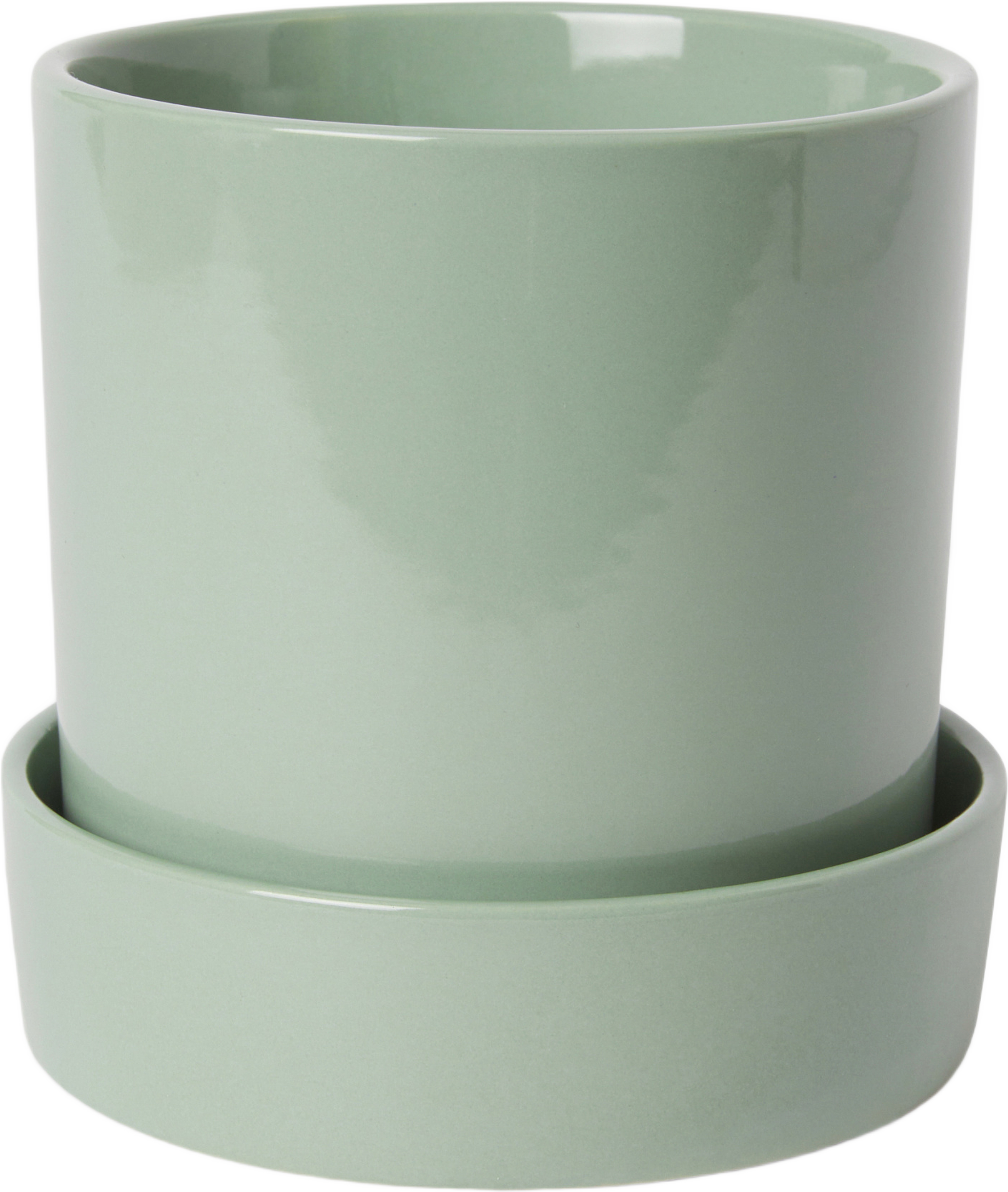 Kruka med fat TED 17,5 cm