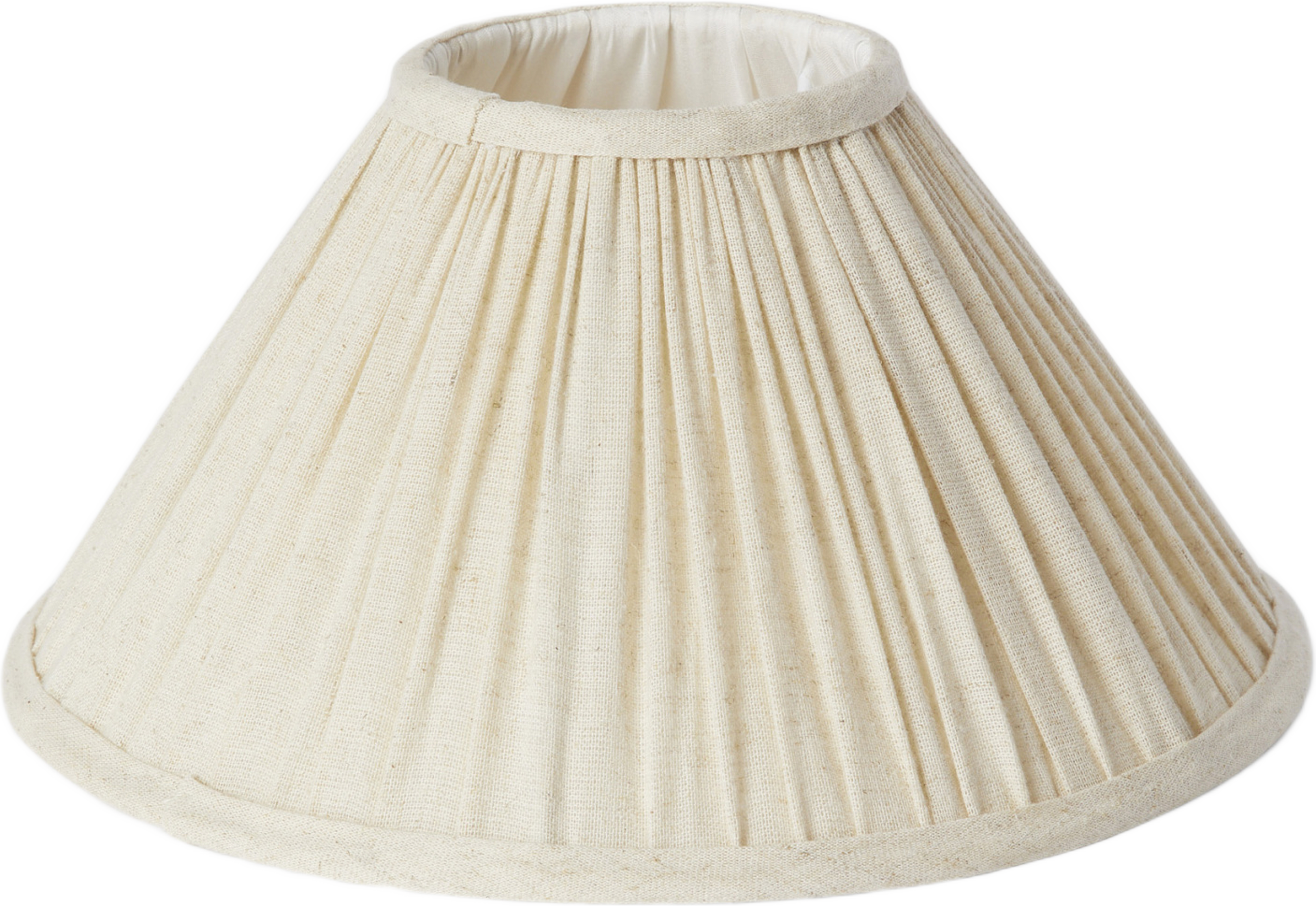 Plisserad lampskärm i linnemix 30 cm