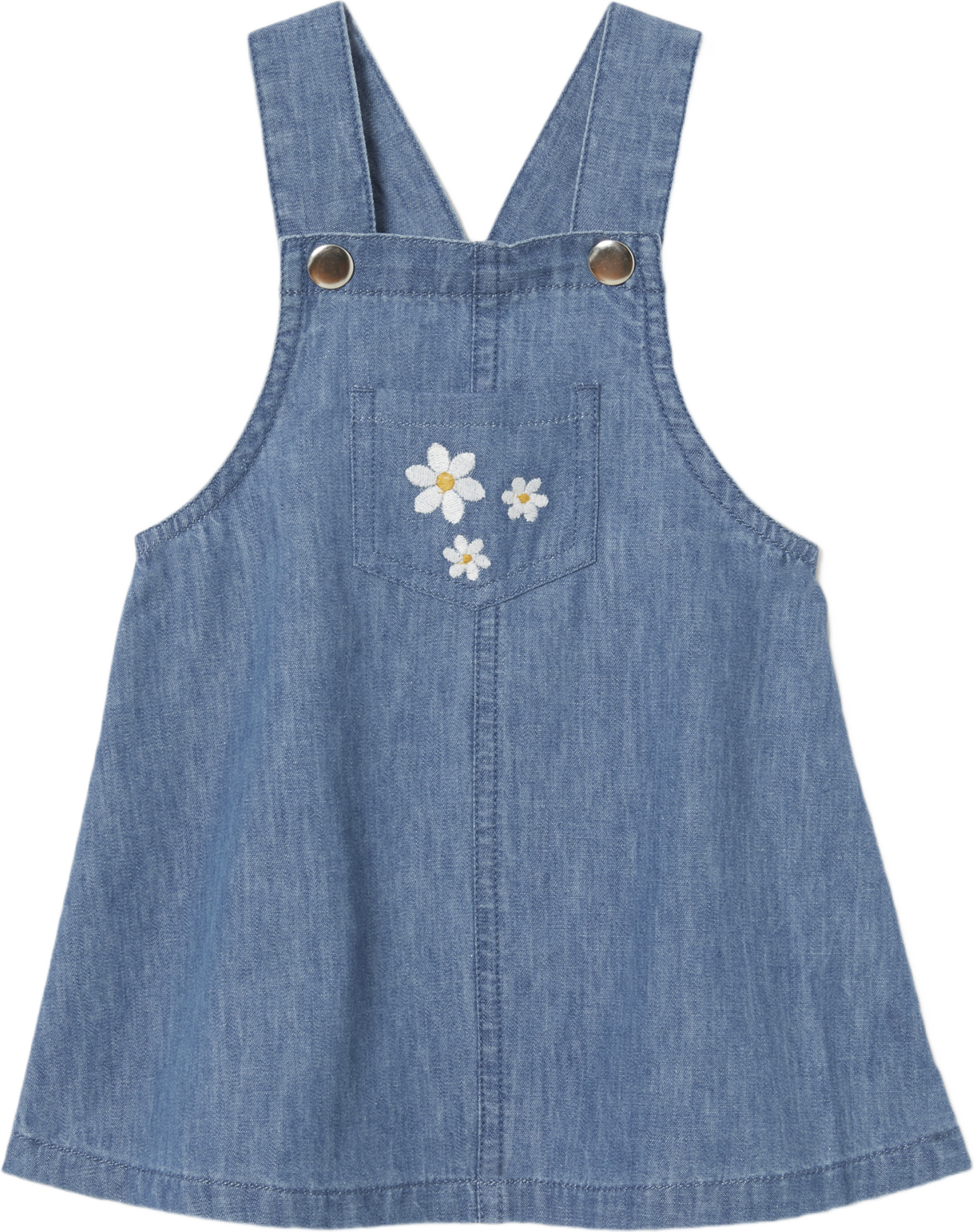 Denimklänning med broderi DOLLI