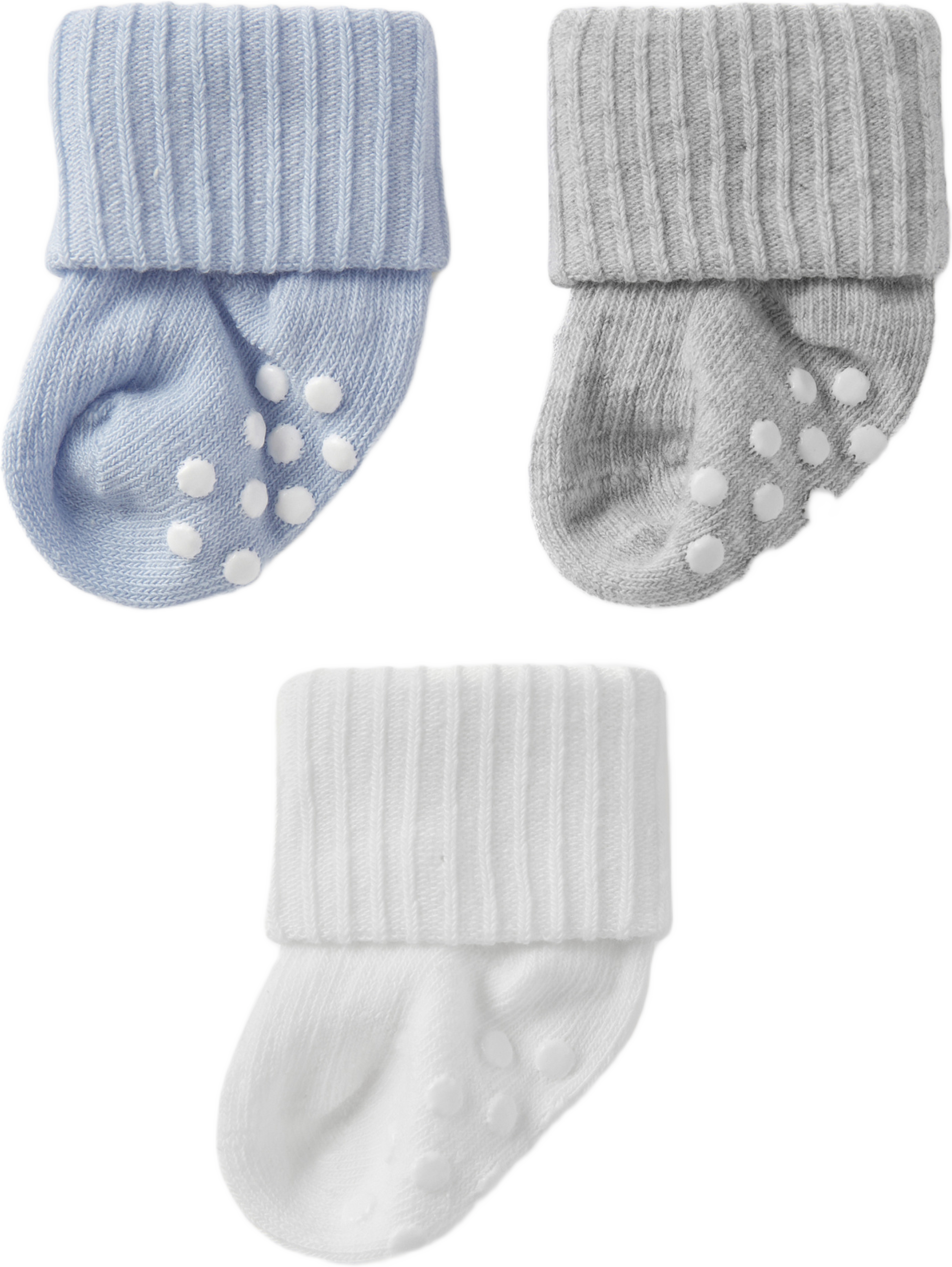 Ribbade strumpor med halkskydd, 3-pack