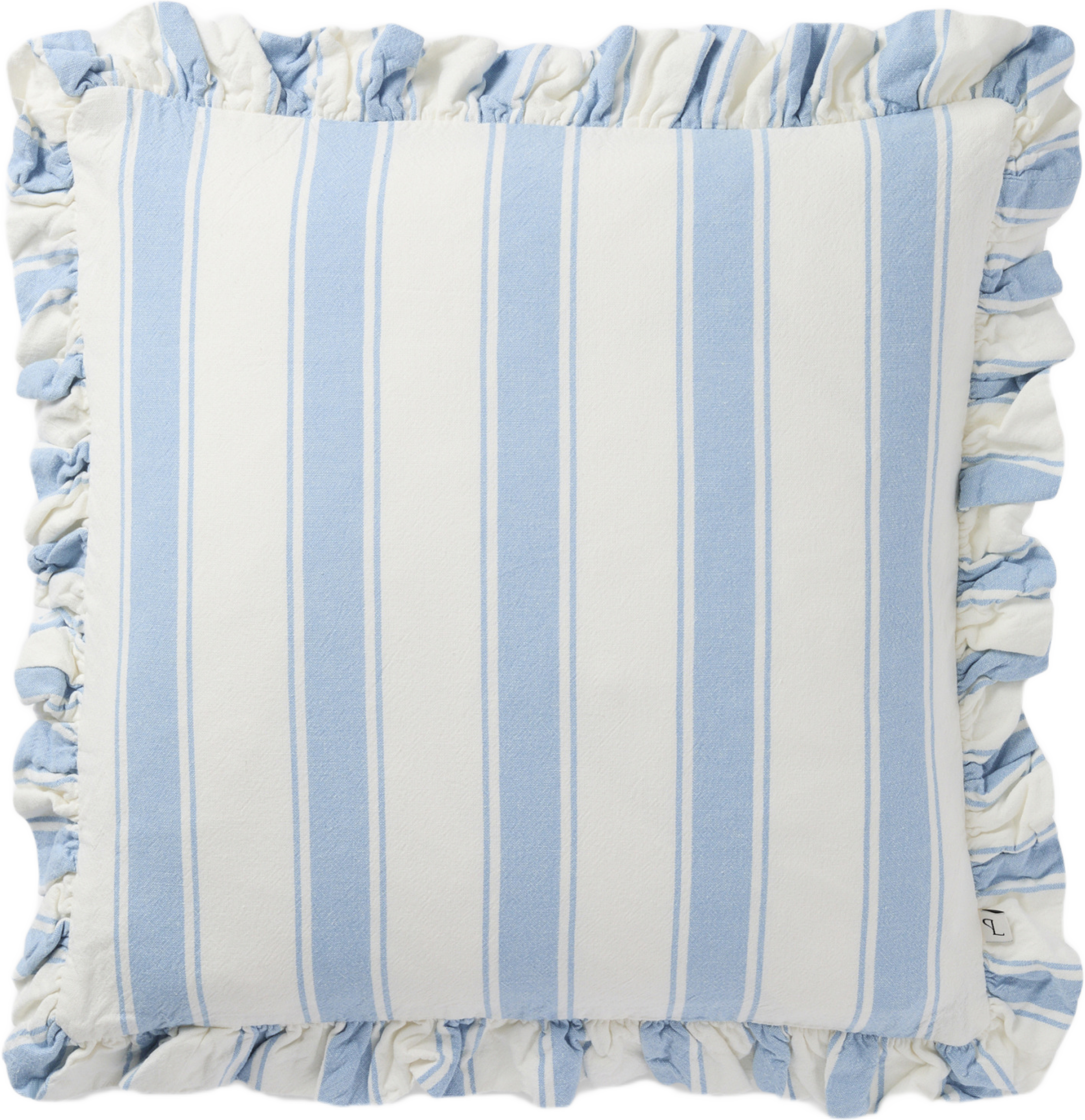 Kuddfodral DOUBLE STRIPE FRILL 50x50 cm