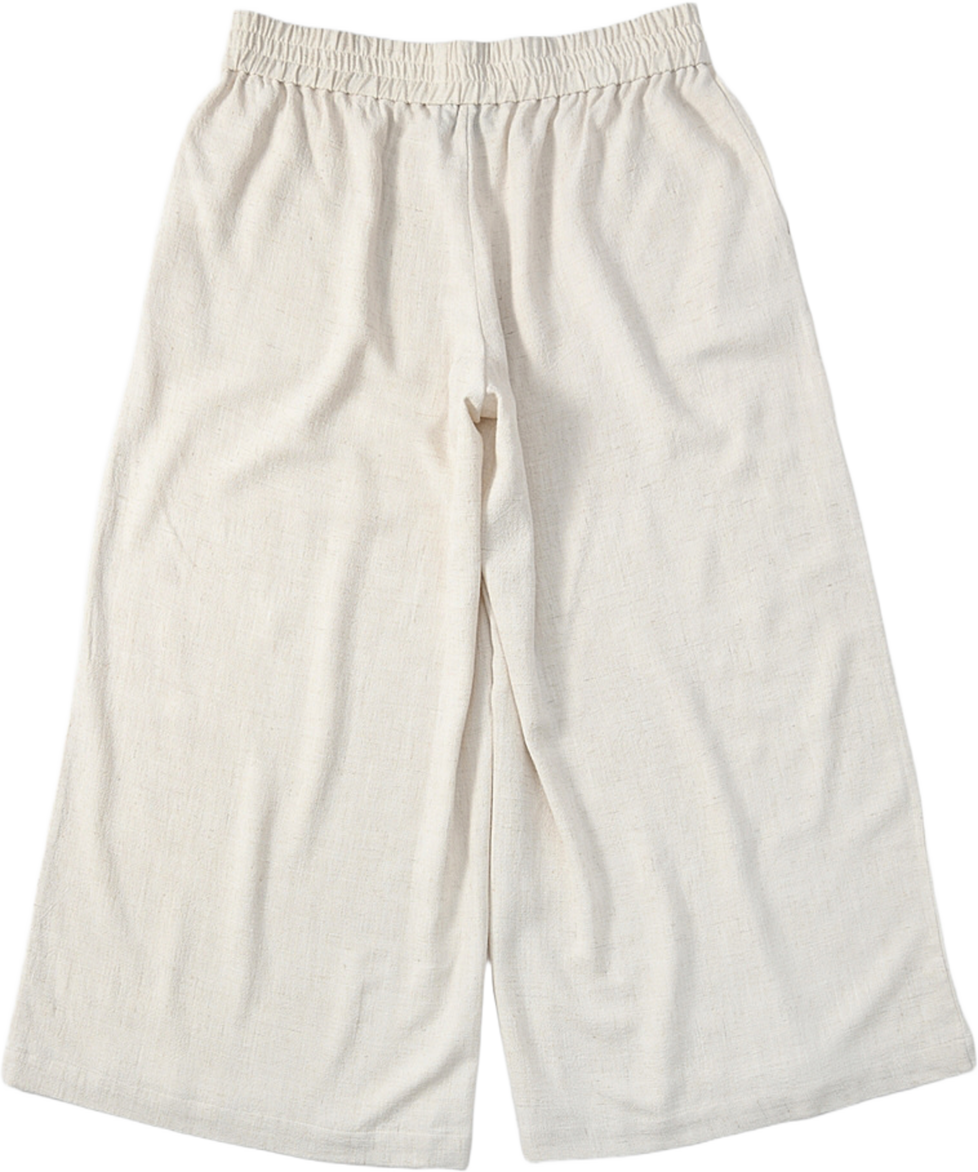 Croppade byxor i linnemix DIMA, från Wera, i färgen Natural. Klicka för att öppna bilden i stort format