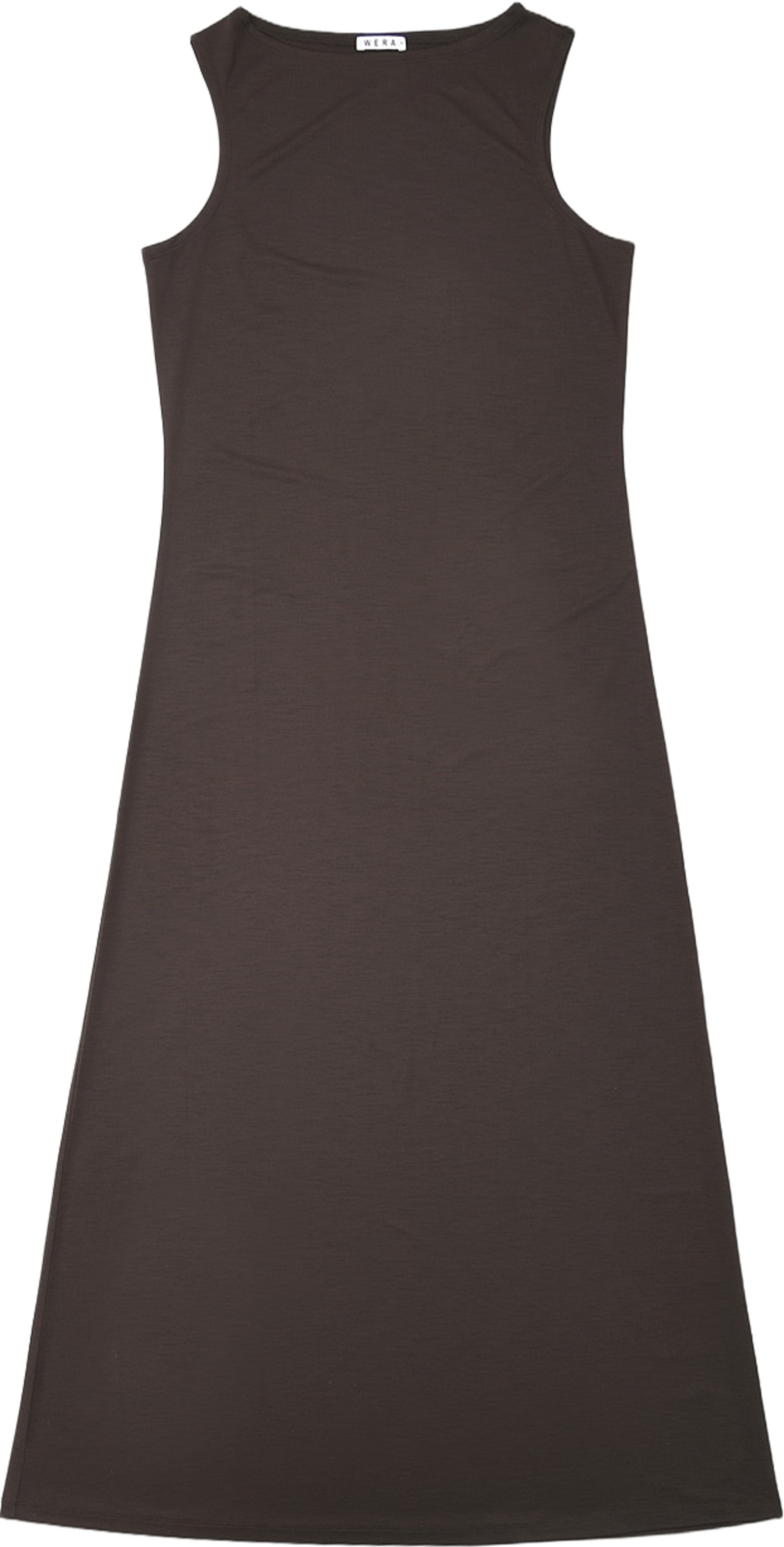 Ärmlös klänning JUNE, från Wera, i färgen Brown. Klicka för att öppna bilden i stort format