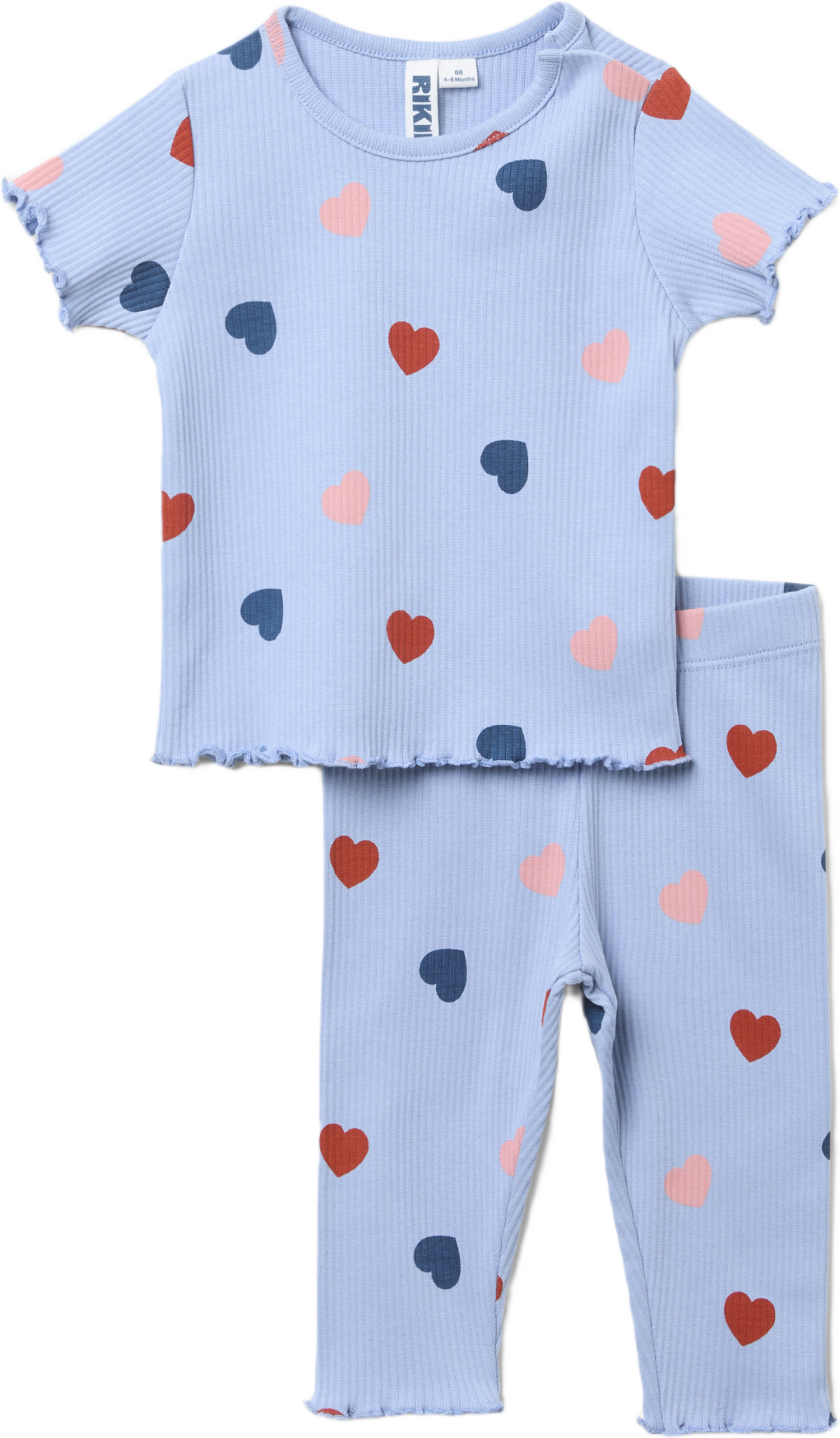 Ribbat set i ekologisk bomull ROSE