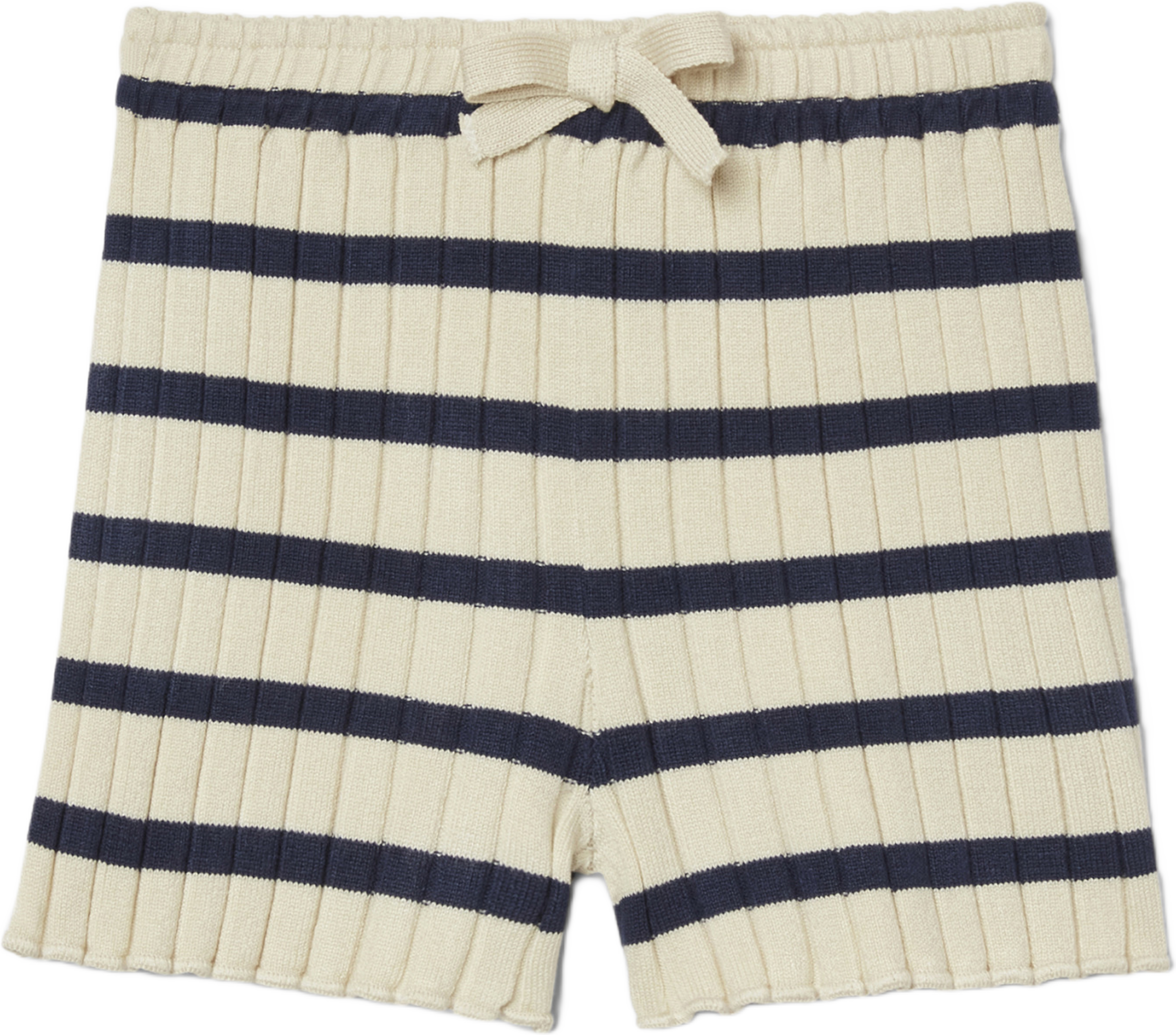 Ribbstickade shorts för baby BODIL