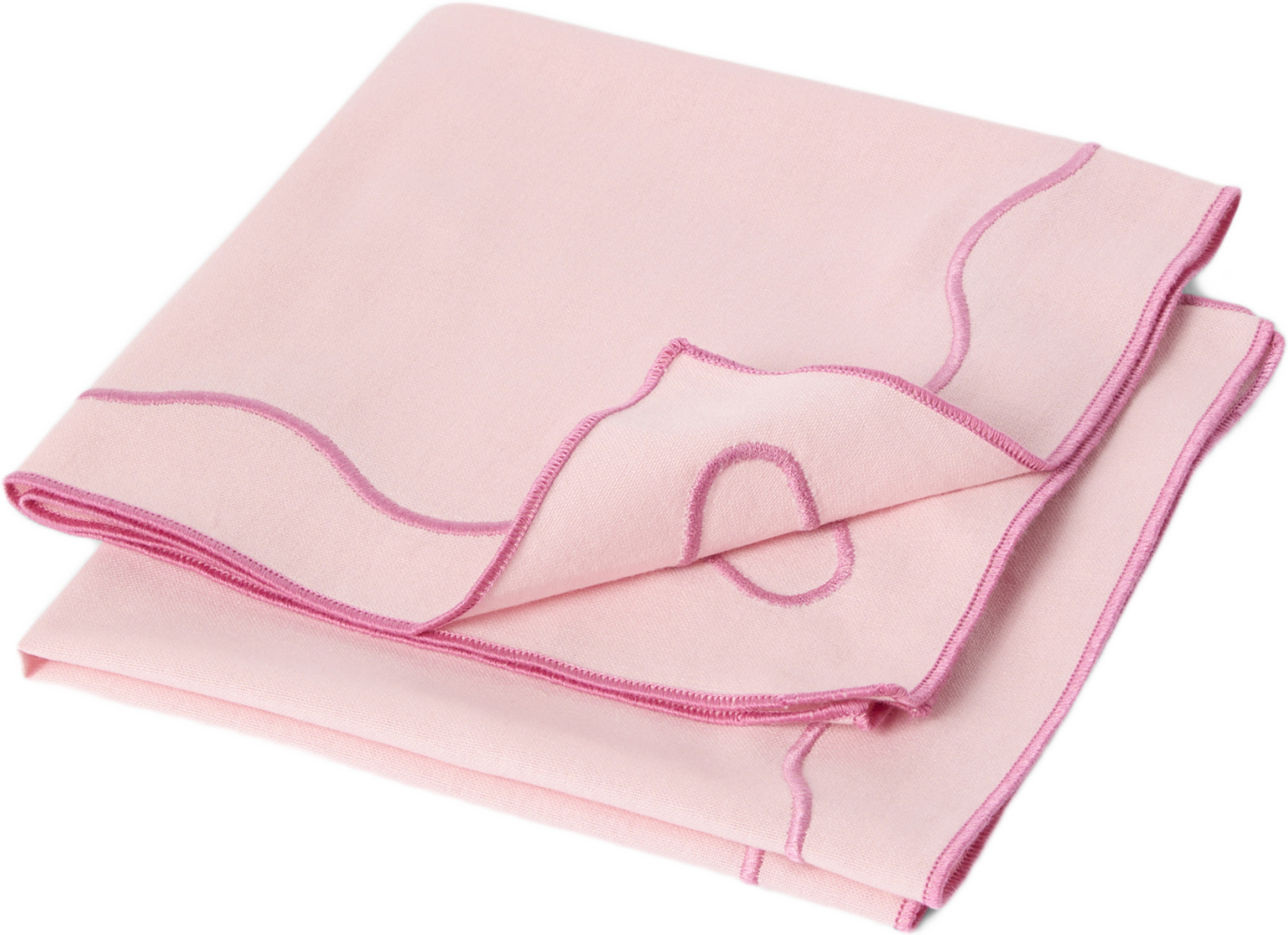 Bomullsservetter med broderi, 2-pack