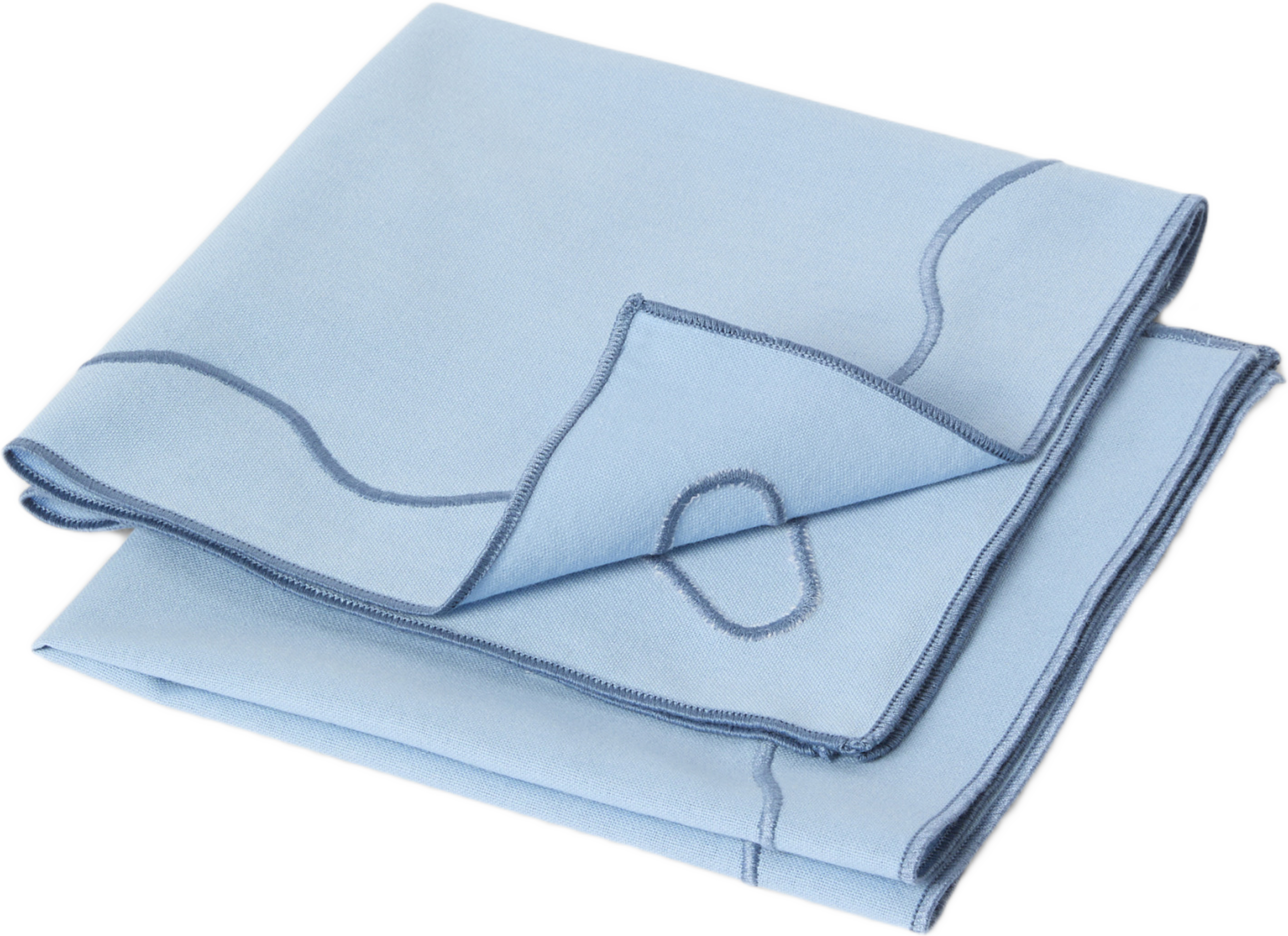 Bomullsservetter med broderi, 2-pack