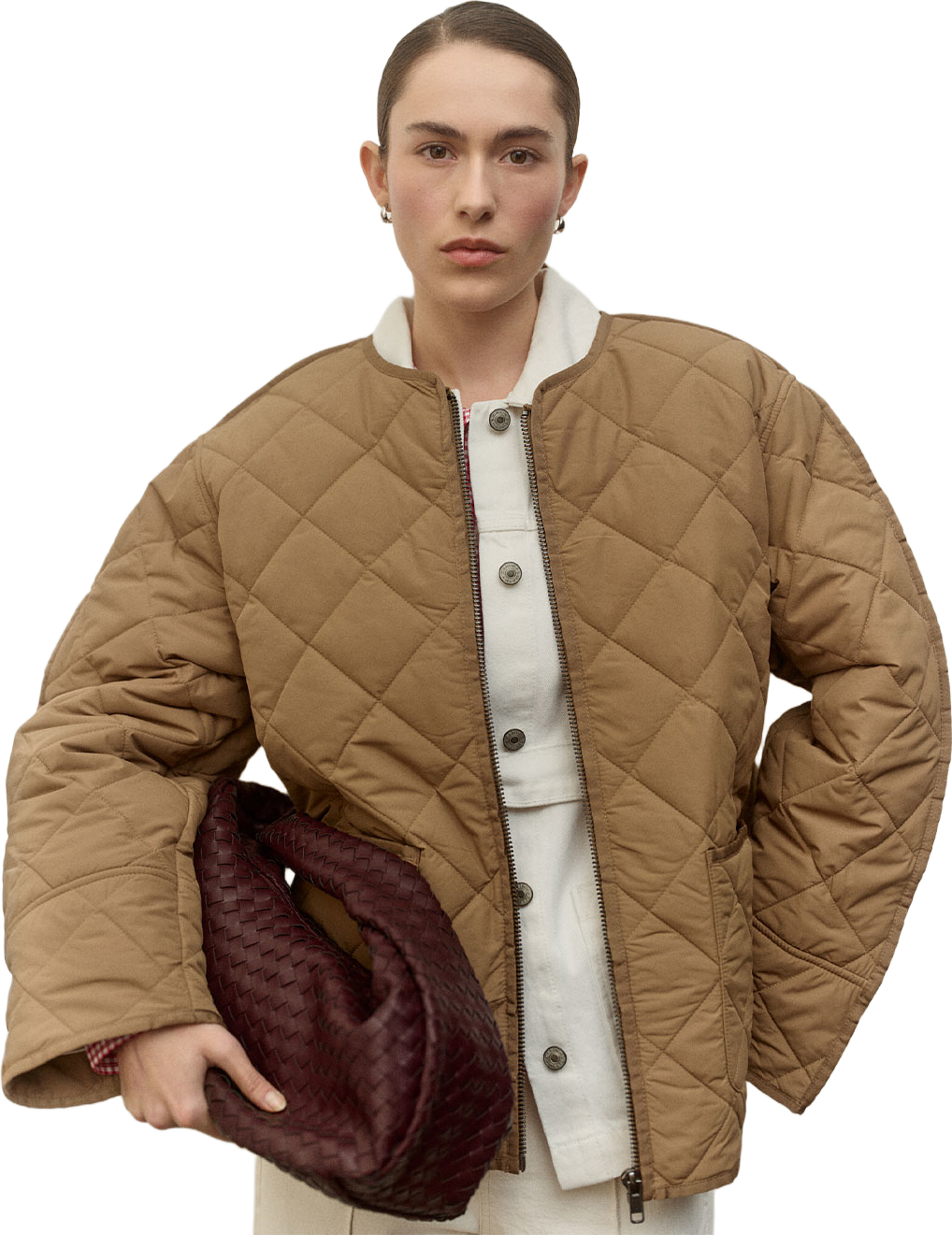 Quiltad jacka REGINE, från Carin Wester, i färgen Mole. Klicka för att öppna bilden i stort format