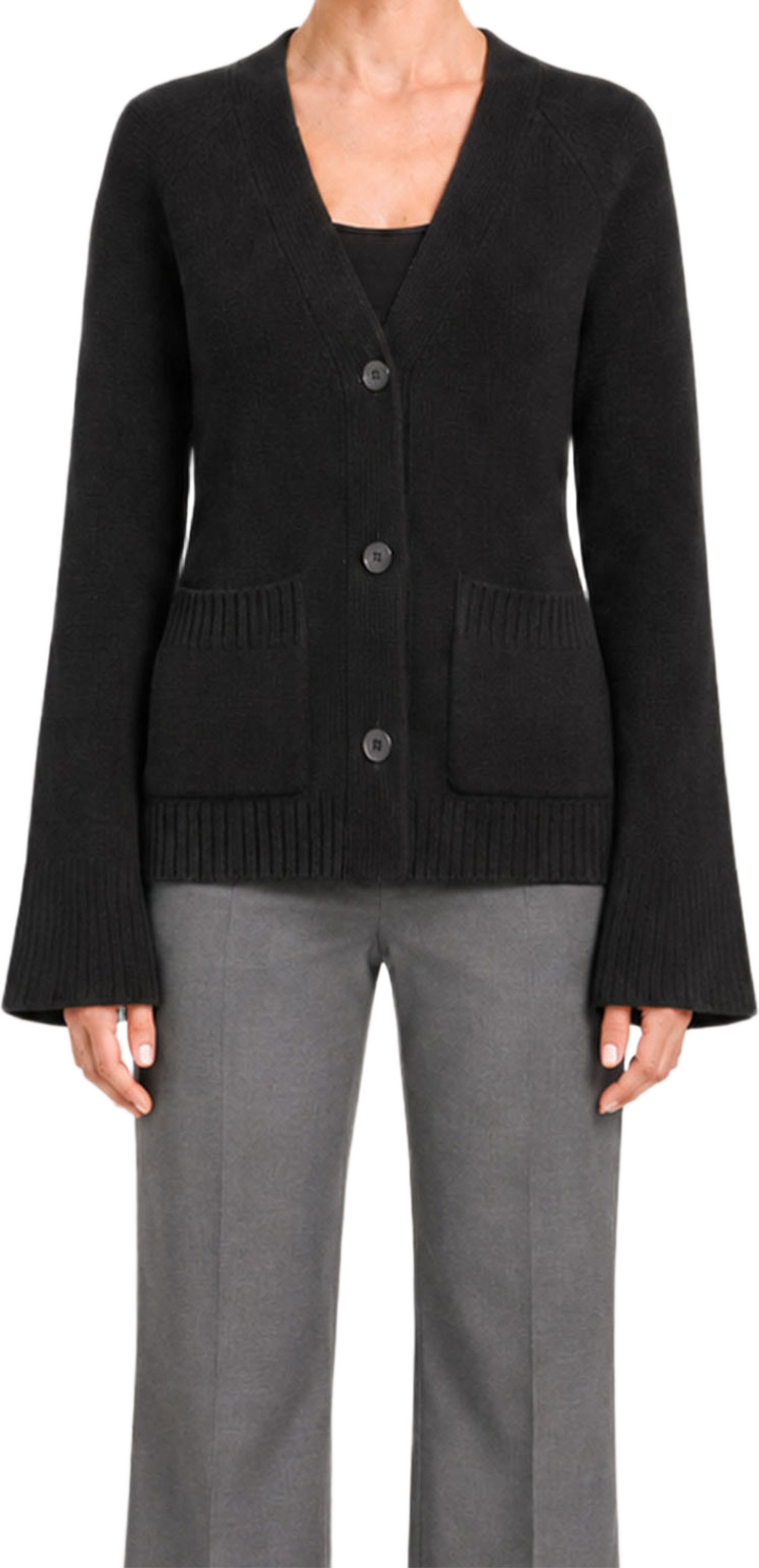 Cardigan i ull WARD, från Wera, i färgen Black. Klicka för att öppna bilden i stort format