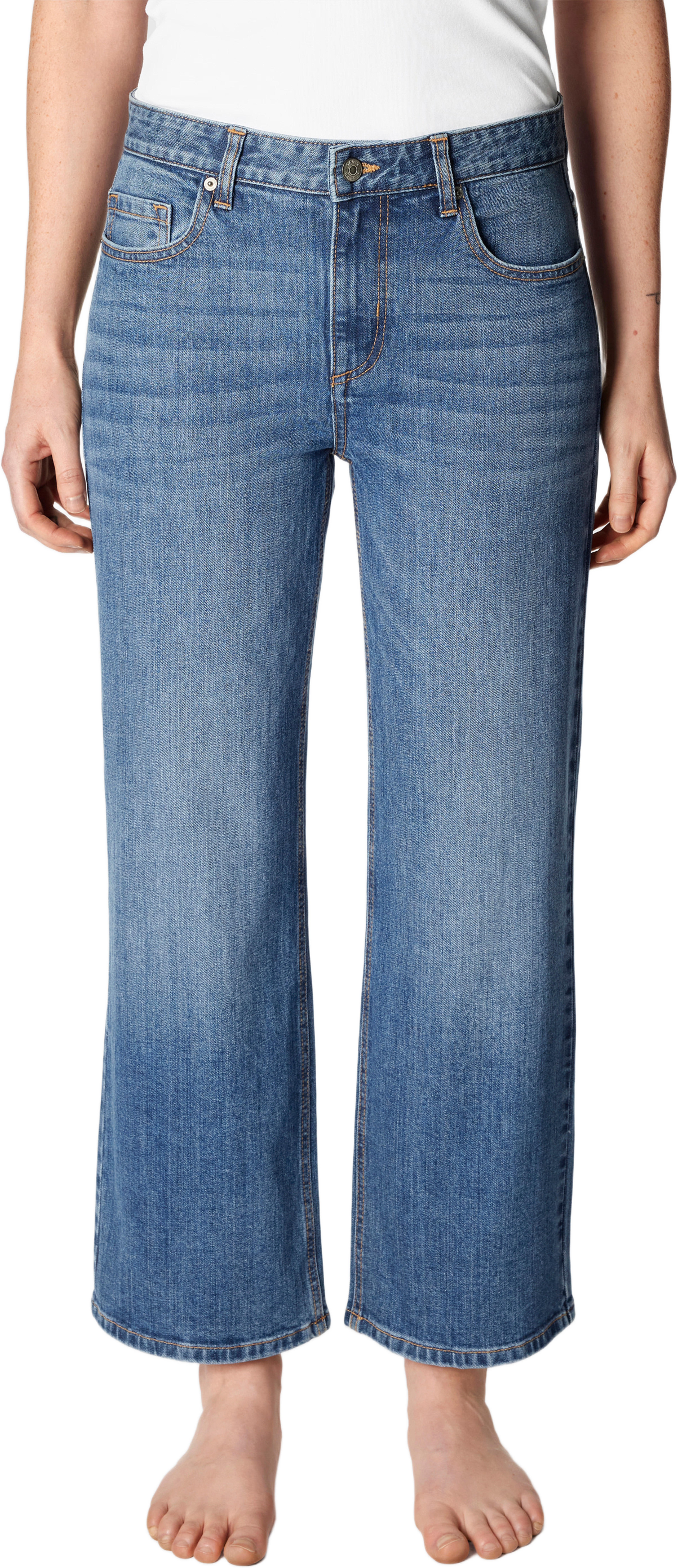 Croppade jeans med raka ben BROOKE
