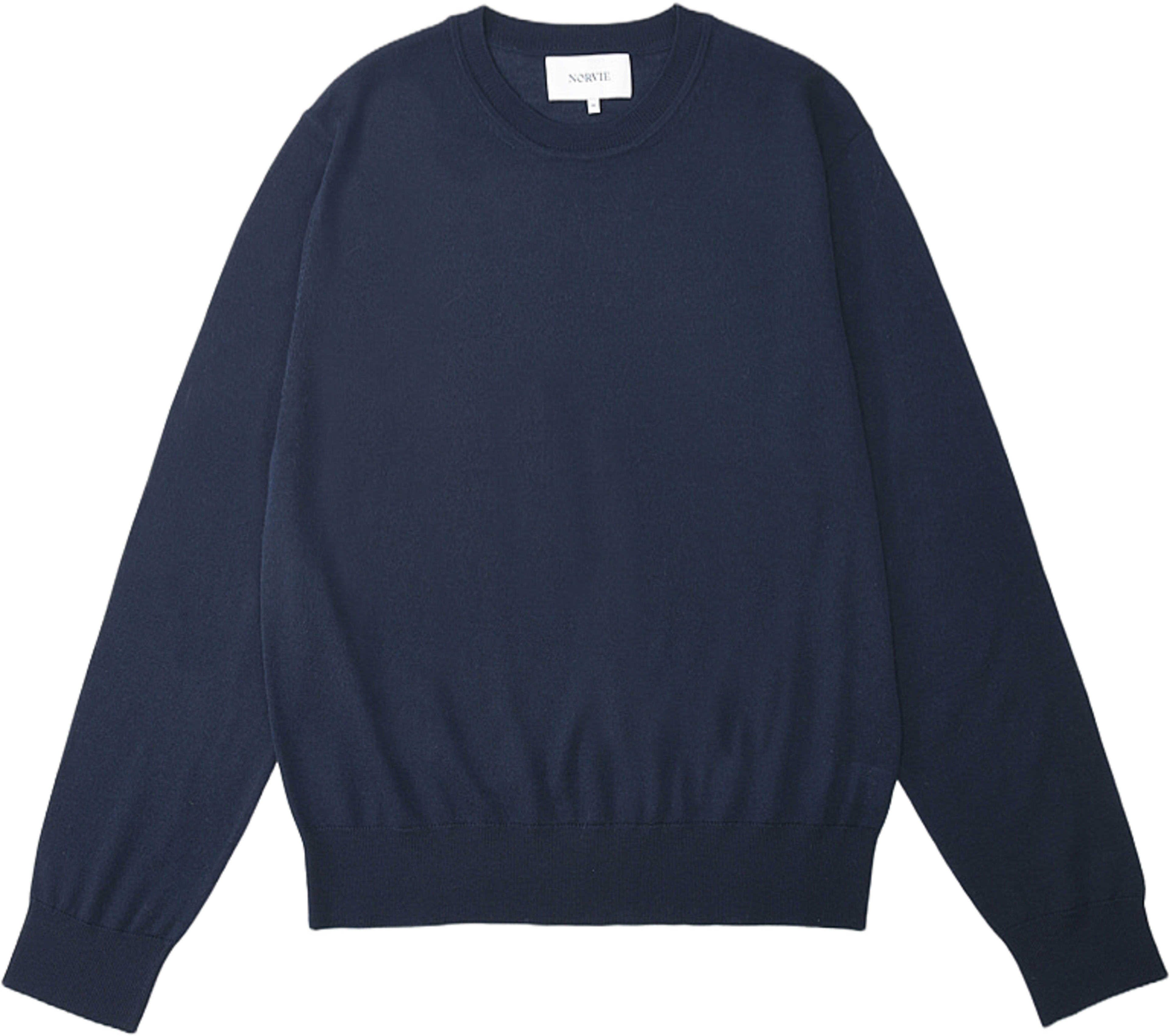 Tröja i merinoull FABIAN, från NORVIE, i färgen Navy. Klicka för att öppna bilden i stort format