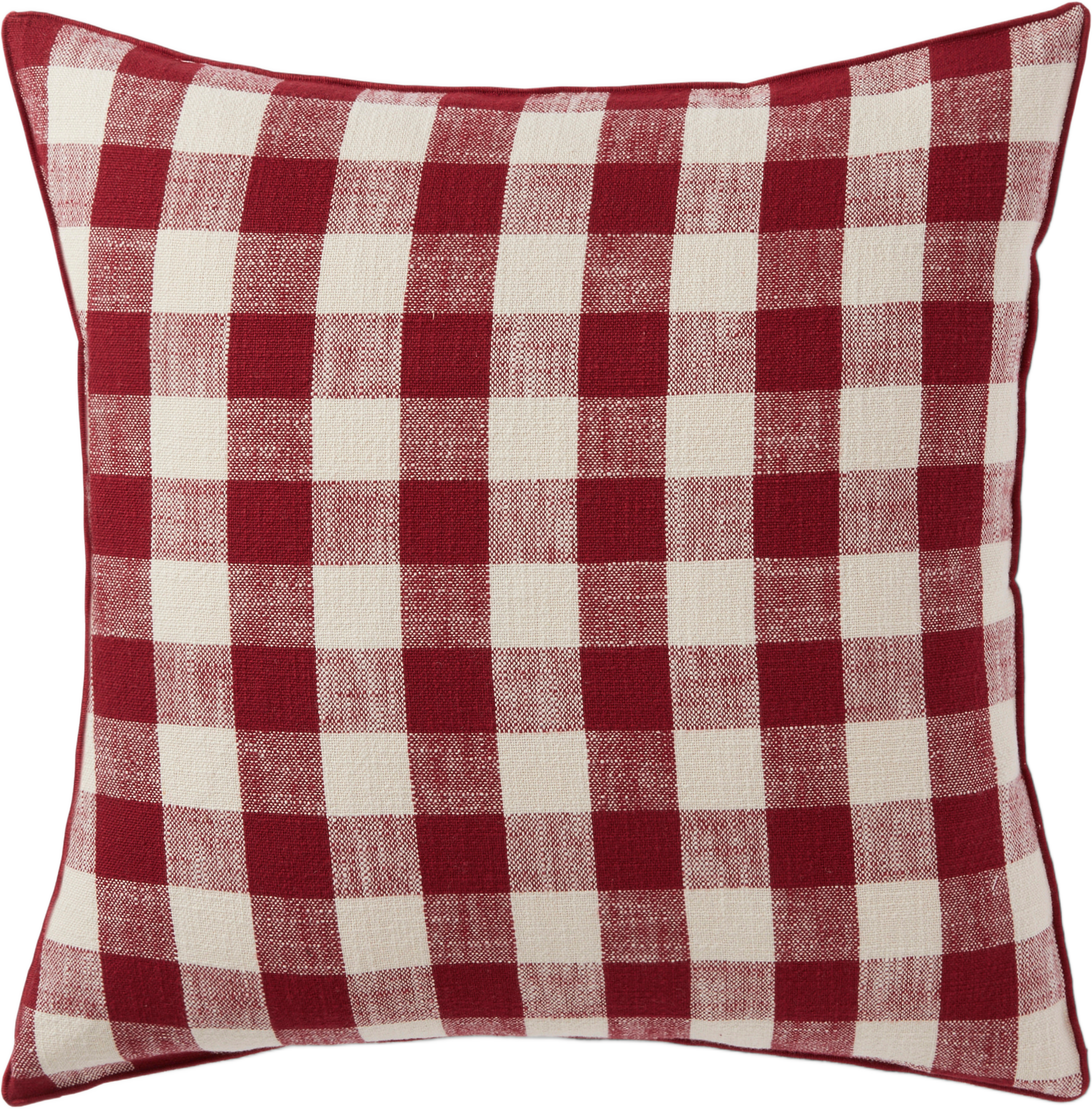 Kuddfodral GINGHAM 50x50 cm, från Åhléns Home, i färgen Off White/Red. Klicka för att öppna bilden i stort format