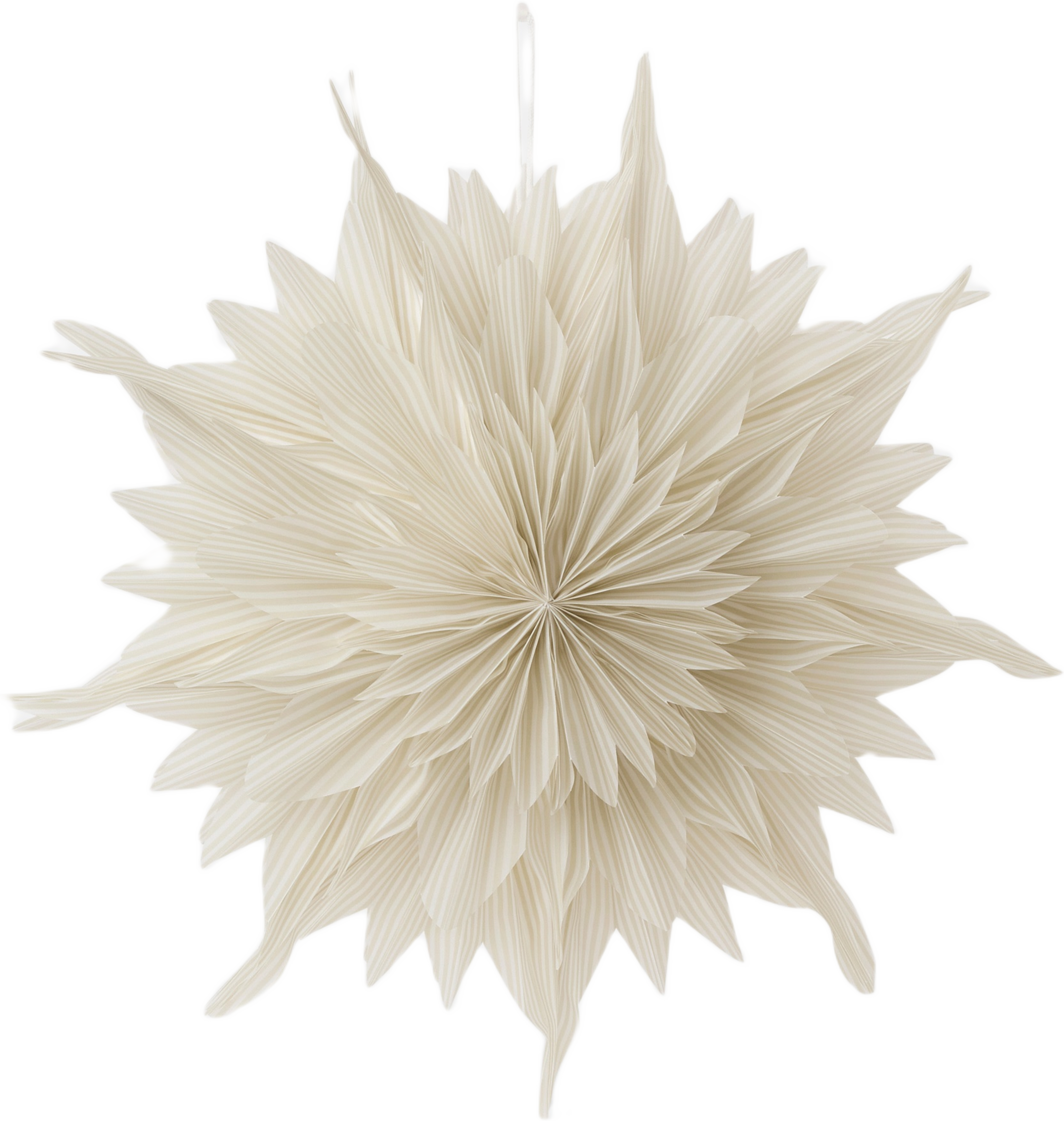 Randig adventsstjärna EVA 50 cm, från Åhléns Home, i färgen White/Beige. Klicka för att öppna bilden i stort format