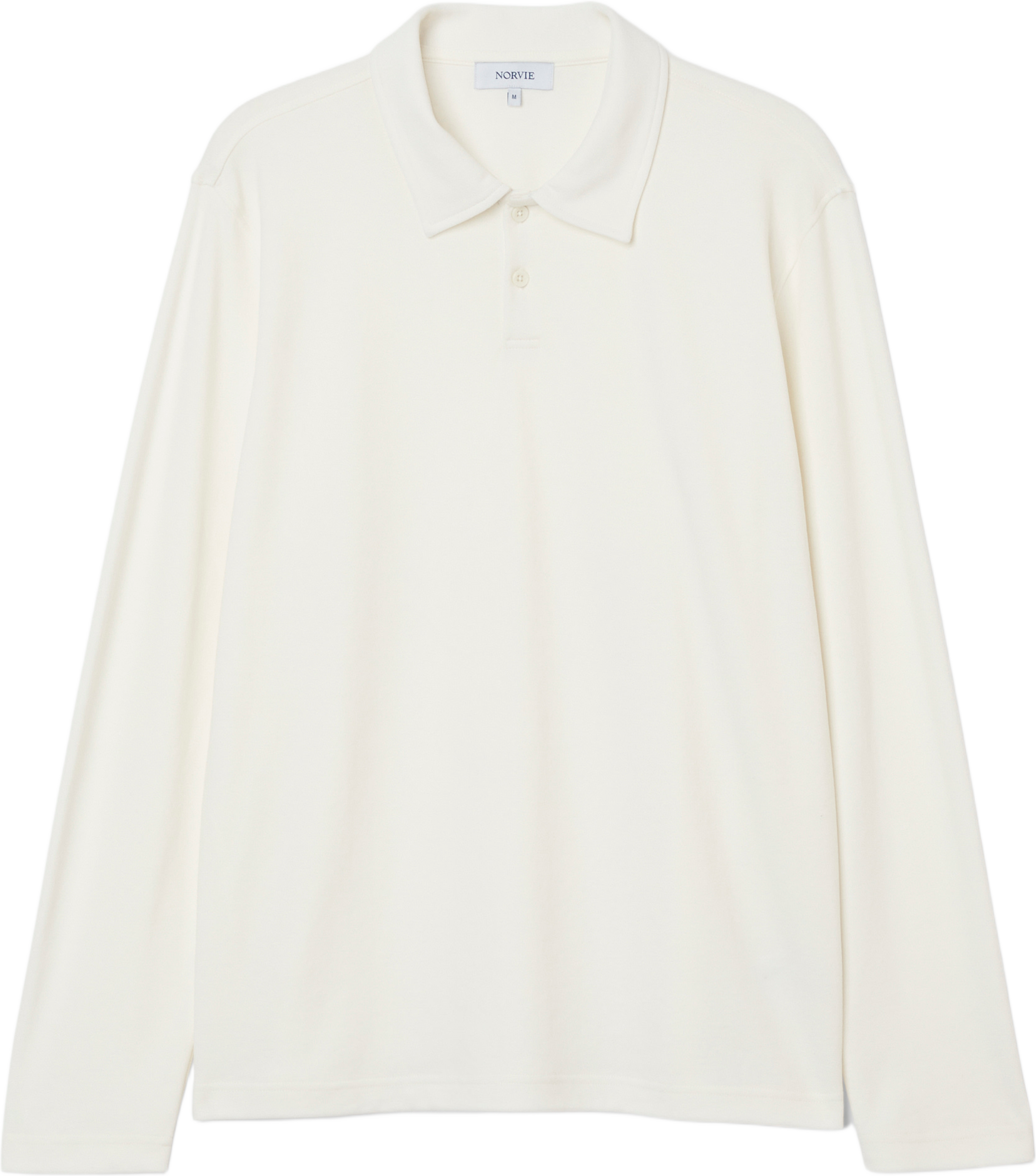 Långärmad pikétröja WALKER, från NORVIE, i färgen Offwhite 2. Klicka för att öppna bilden i stort format