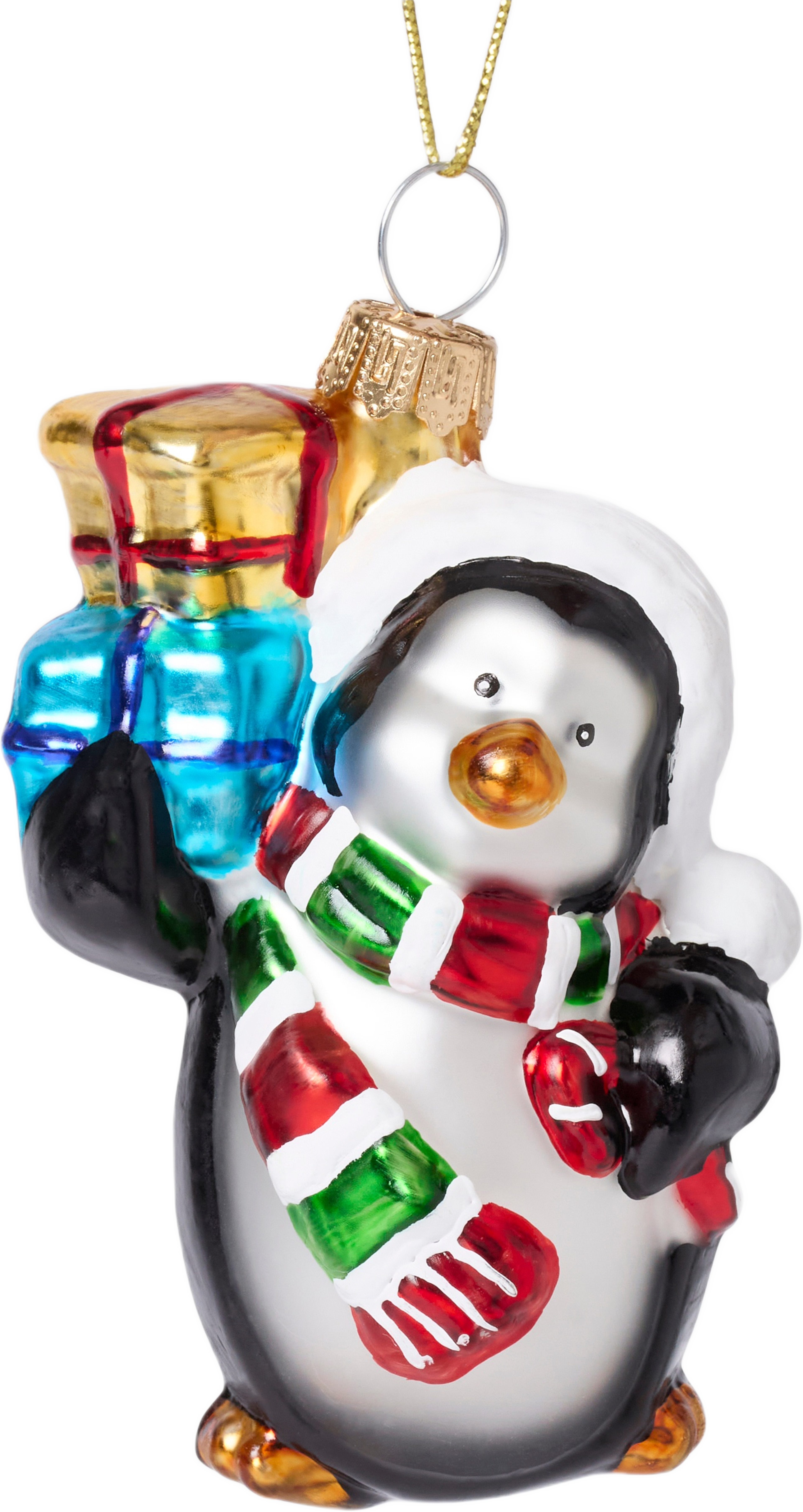 Julgranshänge i glas PINGVIN, från Åhléns Home, i färgen Multicolor. Klicka för att öppna bilden i stort format