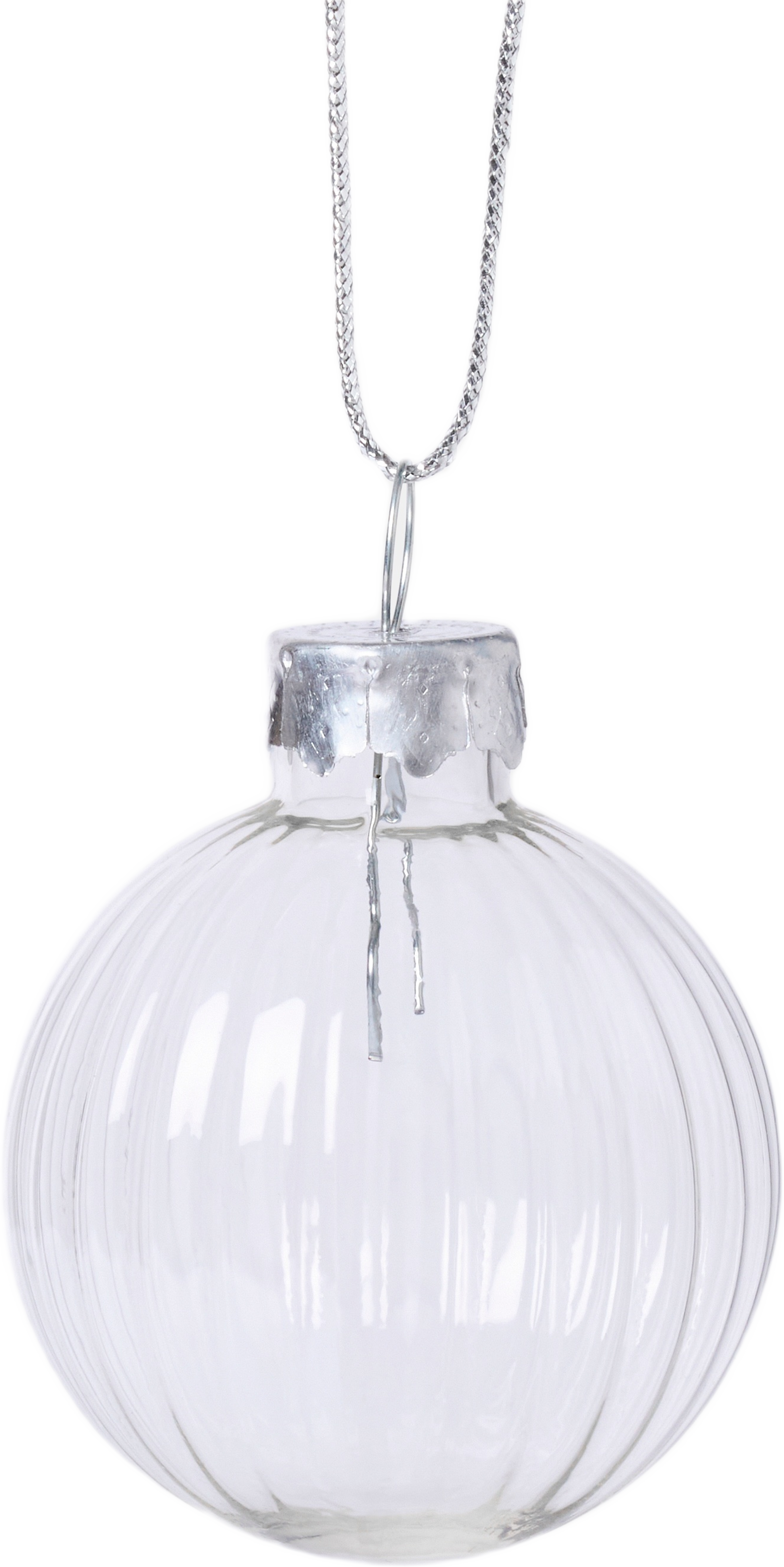 Julgranskula i glas RILLS 4 cm, från Åhléns Home, i färgen Clear. Klicka för att öppna bilden i stort format