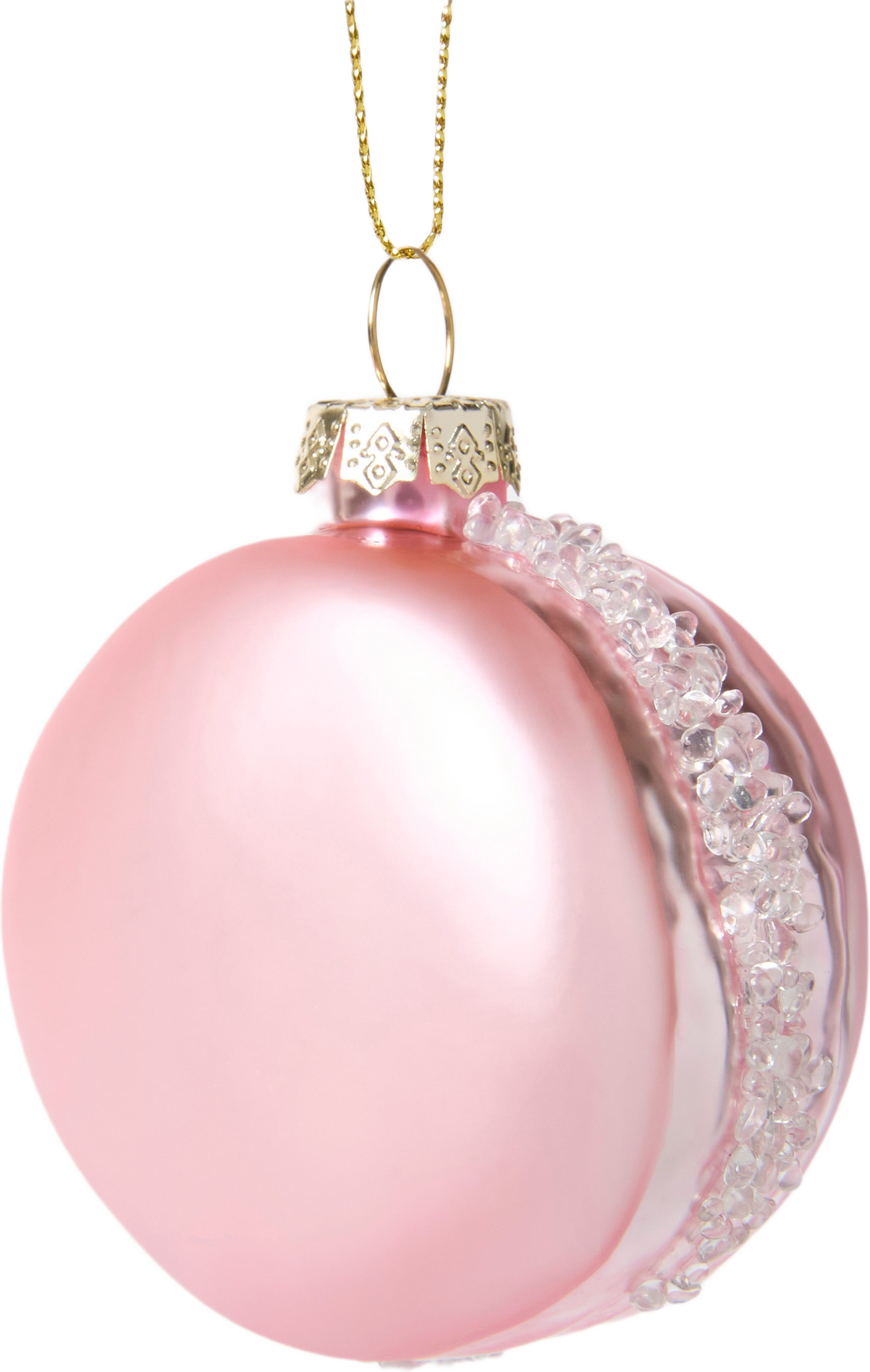 Julgranshänge i glas MACARON, från Åhléns Home, i färgen Light Pink. Klicka för att öppna bilden i stort format
