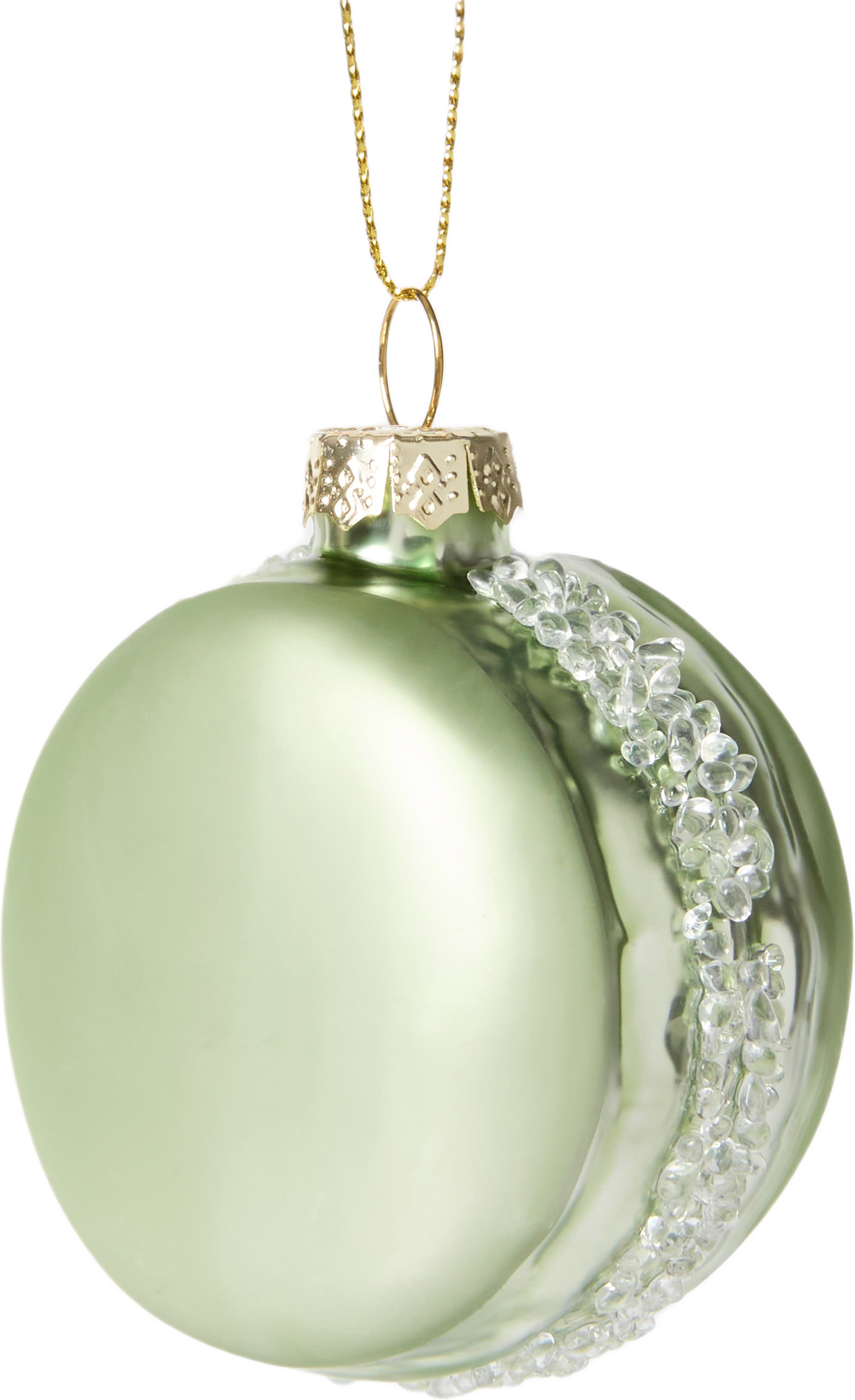 Julgranshänge i glas MACARON, från Åhléns Home, i färgen Light Green. Klicka för att öppna bilden i stort format