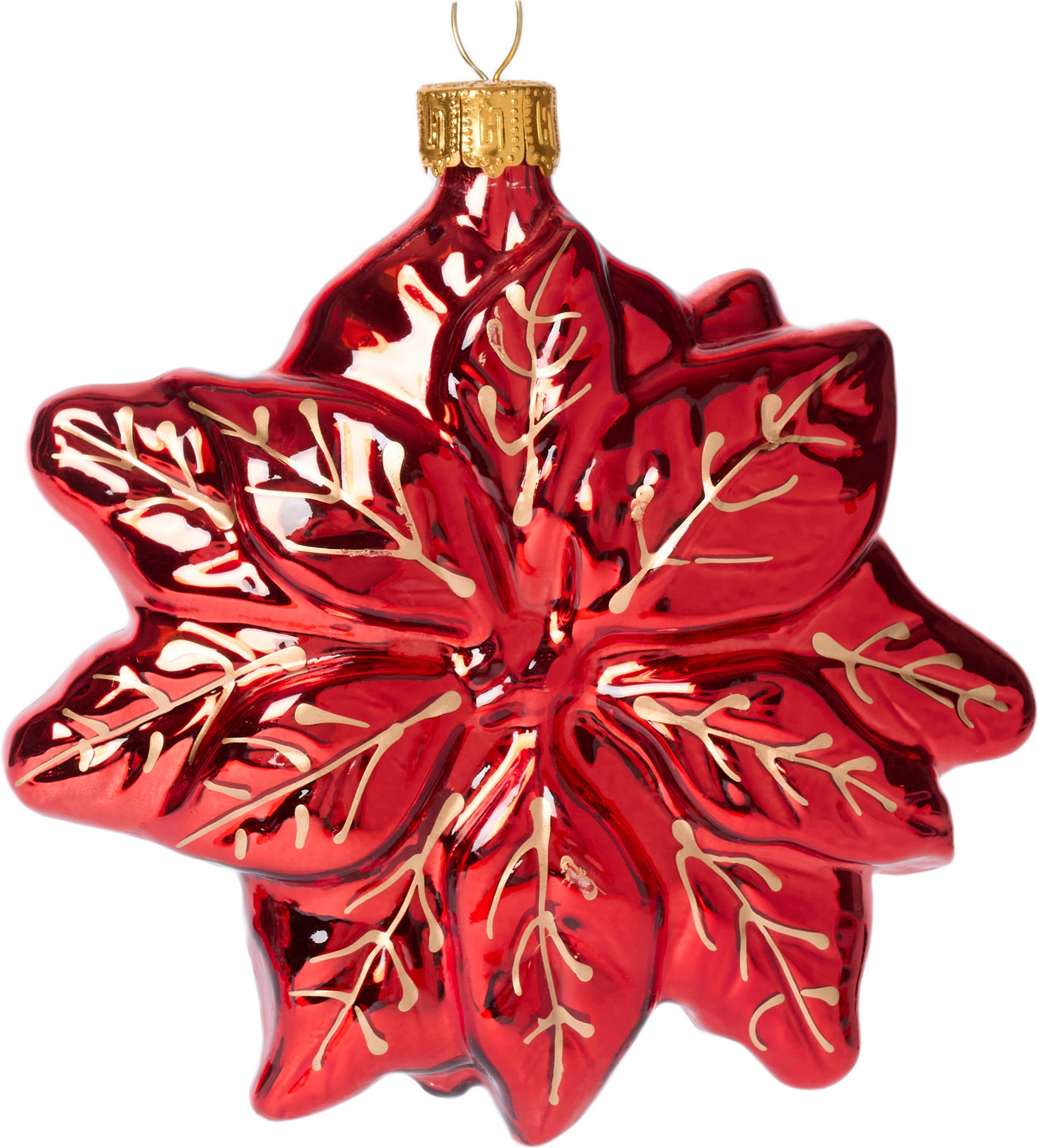 Julgranshänge i glas FLOWER, från Åhléns Home, i färgen Red. Klicka för att öppna bilden i stort format