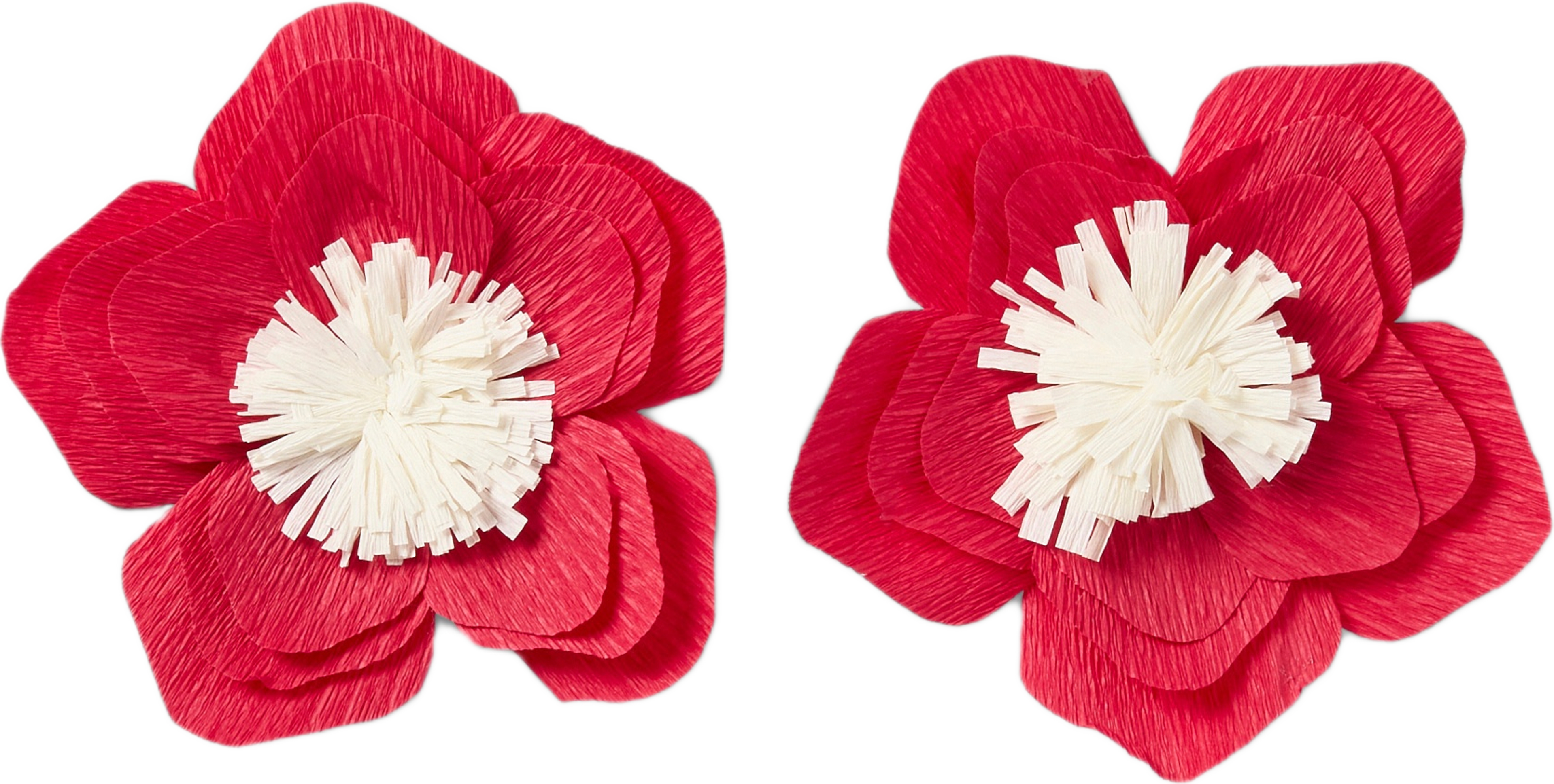 Julpynt pappersblommor, 2-pack, från Åhléns Home, i färgen Red/White. Klicka för att öppna bilden i stort format