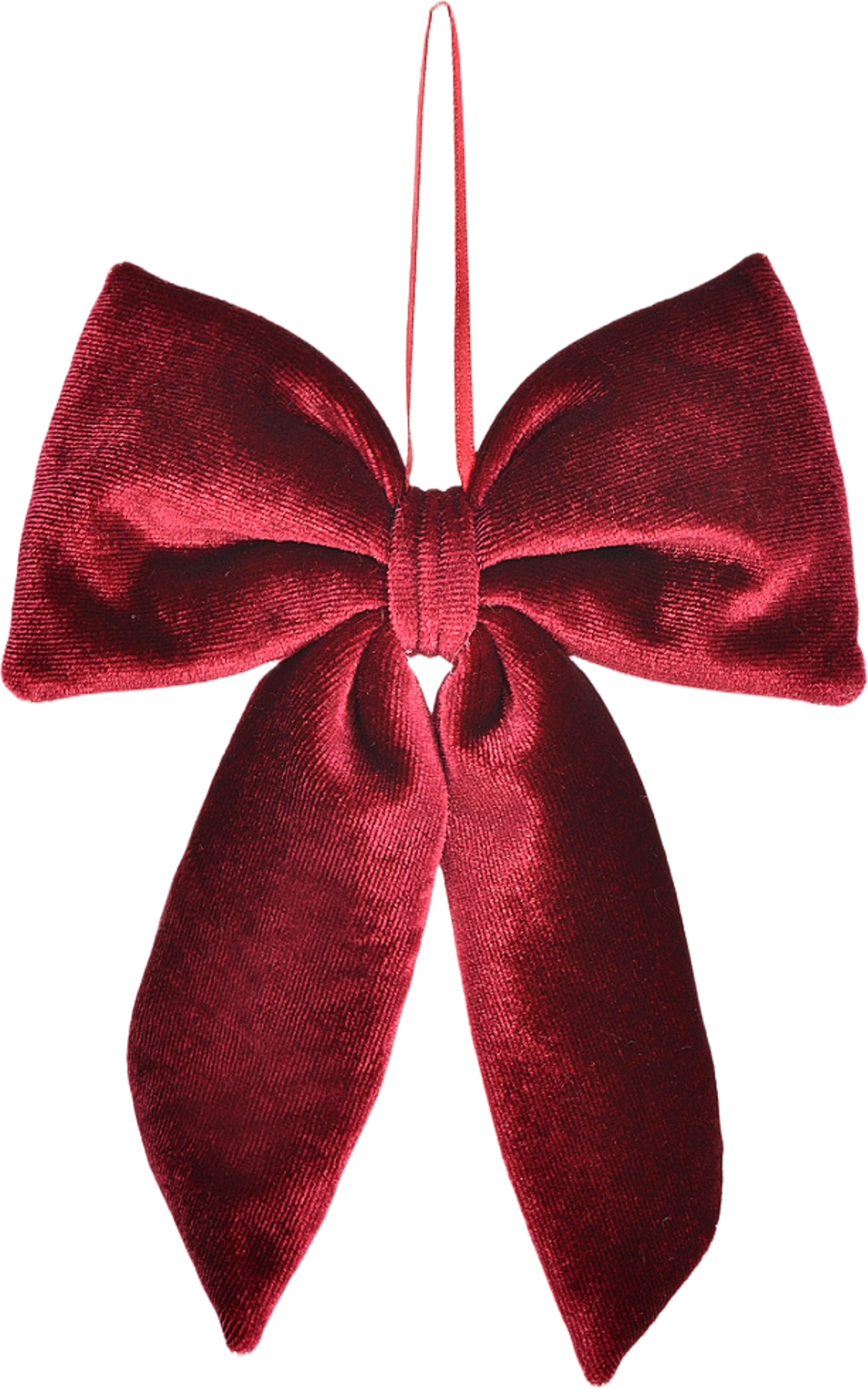 Sammetsrosett BOW 12x15 cm, från Åhléns Home, i färgen Dark Red. Klicka för att öppna bilden i stort format