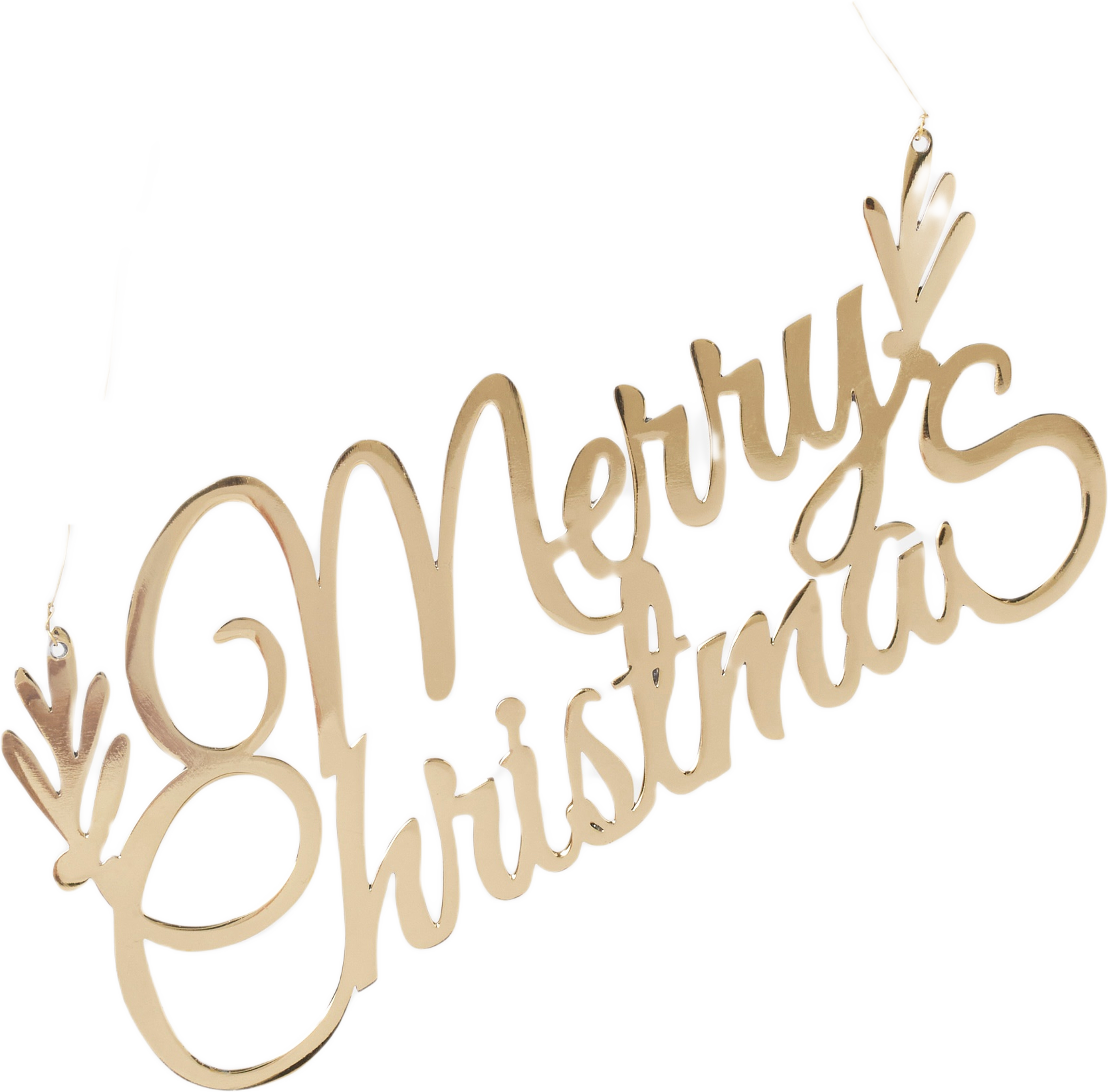 Julgranshänge MERRY CHRISTMAS, från Åhléns Home, i färgen Gold. Klicka för att öppna bilden i stort format