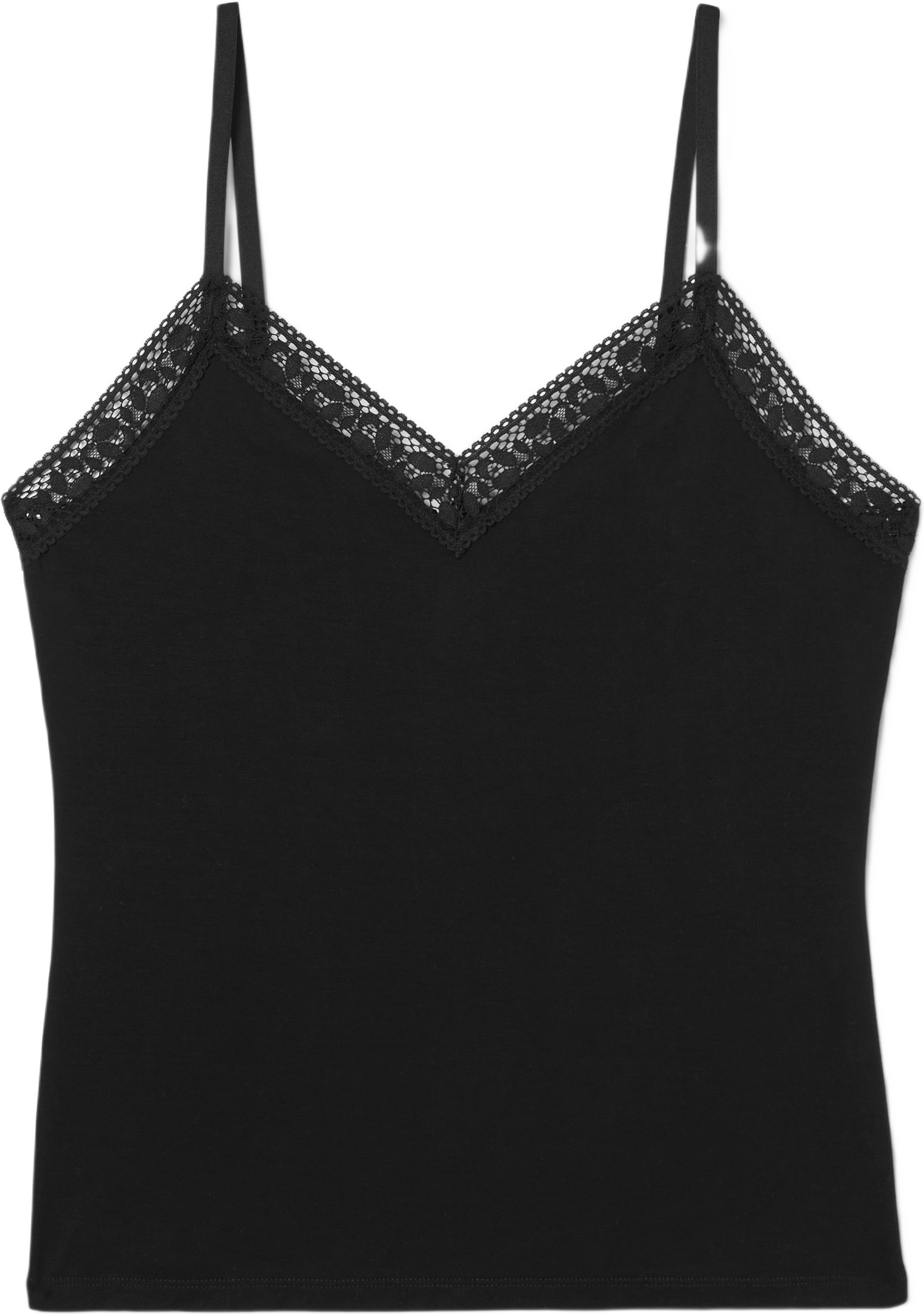Pyjamastopp ERIN, från Avelie Lingerie, i färgen Black. Klicka för att öppna bilden i stort format