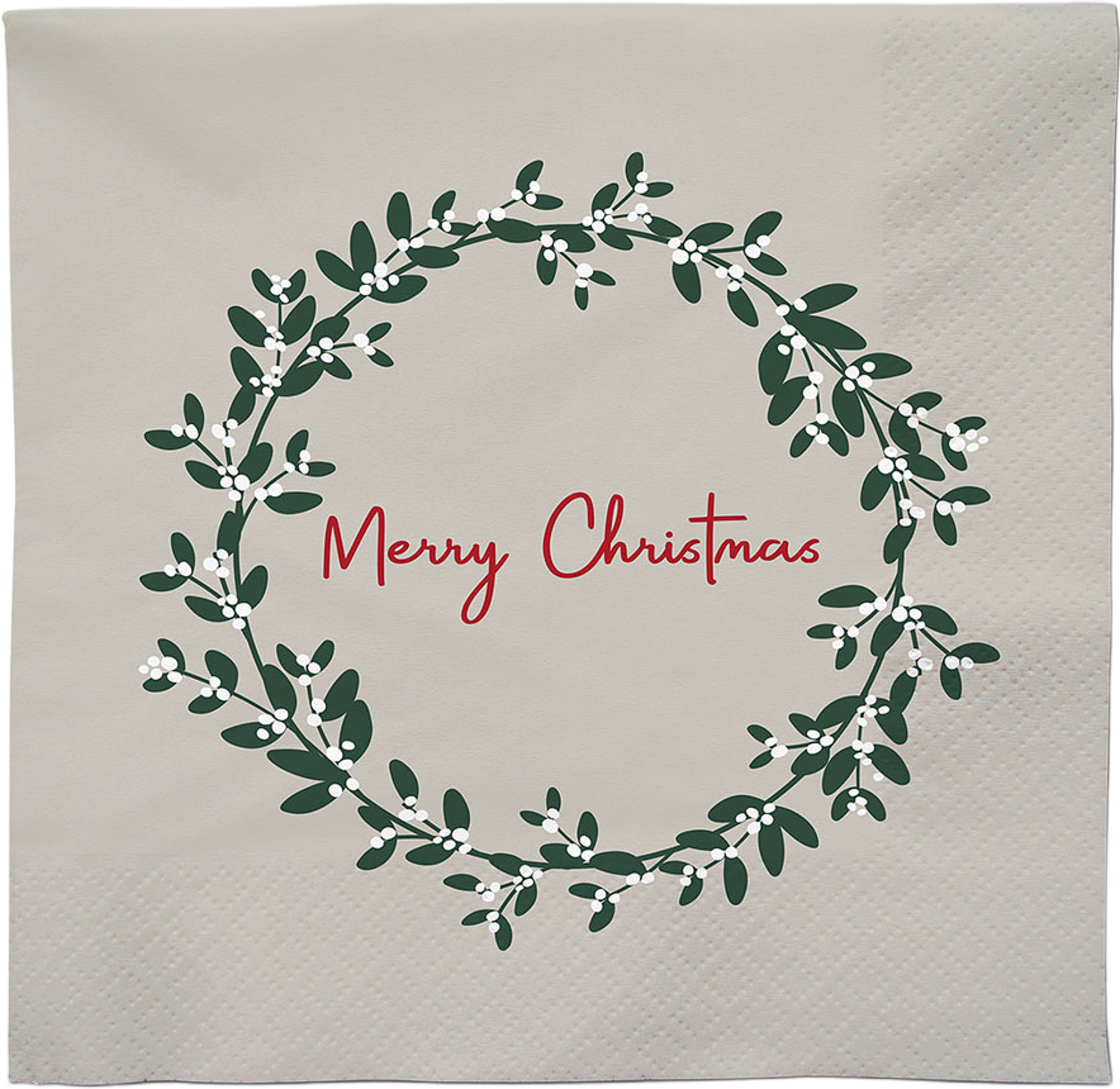 Pappersservetter MERRY CHRISTMAS 33x33 cm, från Åhléns Home, i färgen Cream. Klicka för att öppna bilden i stort format