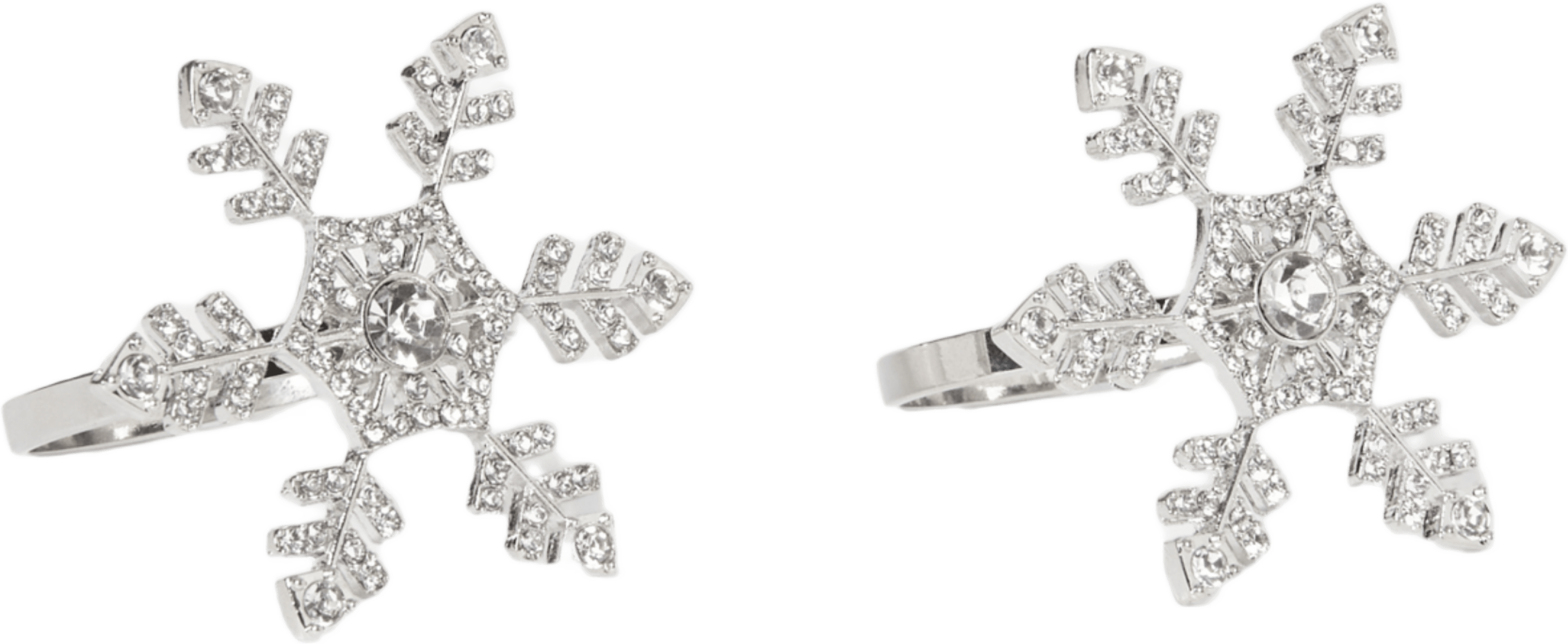 Servettring SNOWFLAKE, 2-pack, från Åhléns Home, i färgen Silver. Klicka för att öppna bilden i stort format