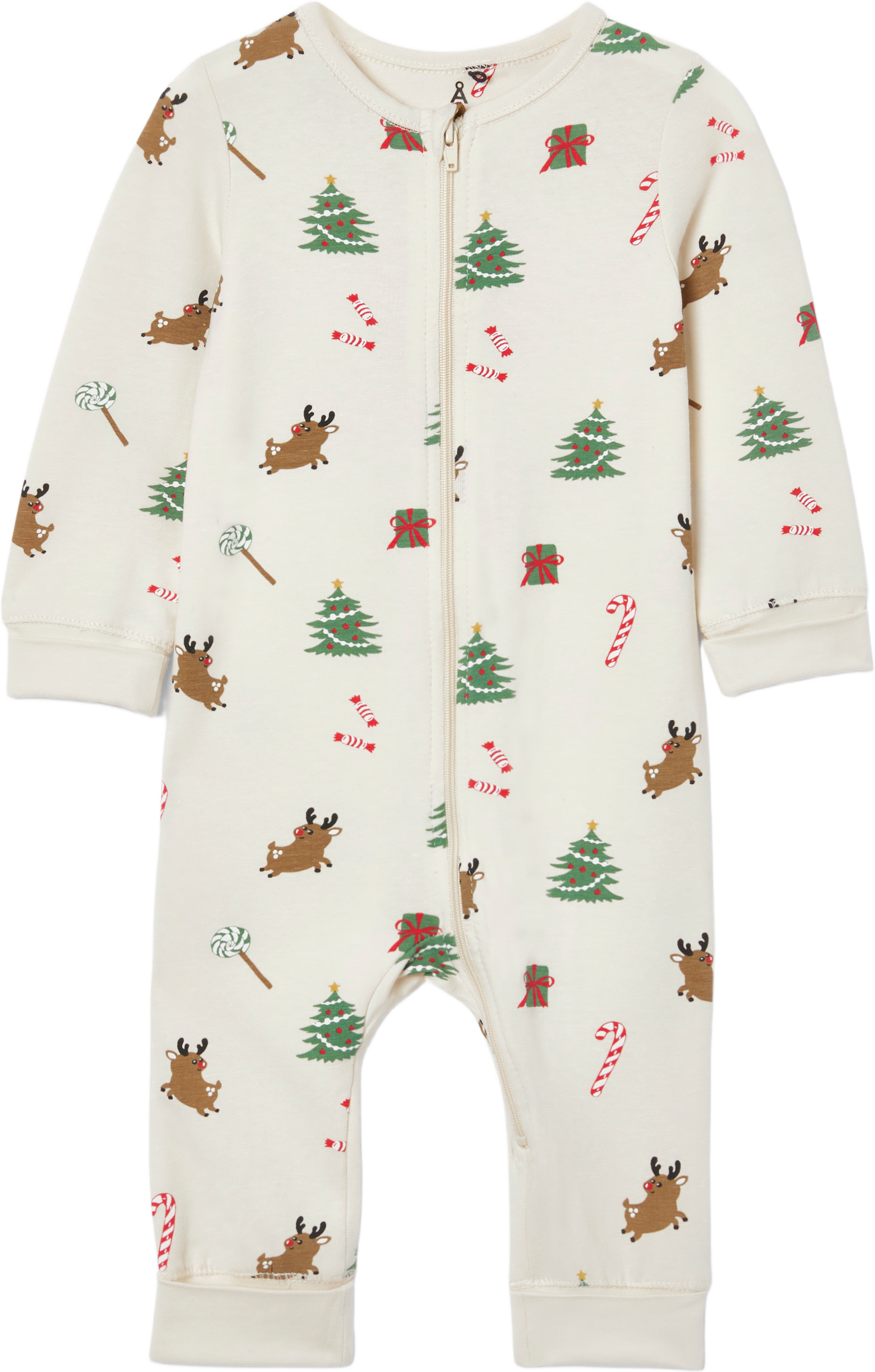 Pyjamas med dragkedja LONNIE, från Å KIDS, i färgen Aop. Klicka för att öppna bilden i stort format