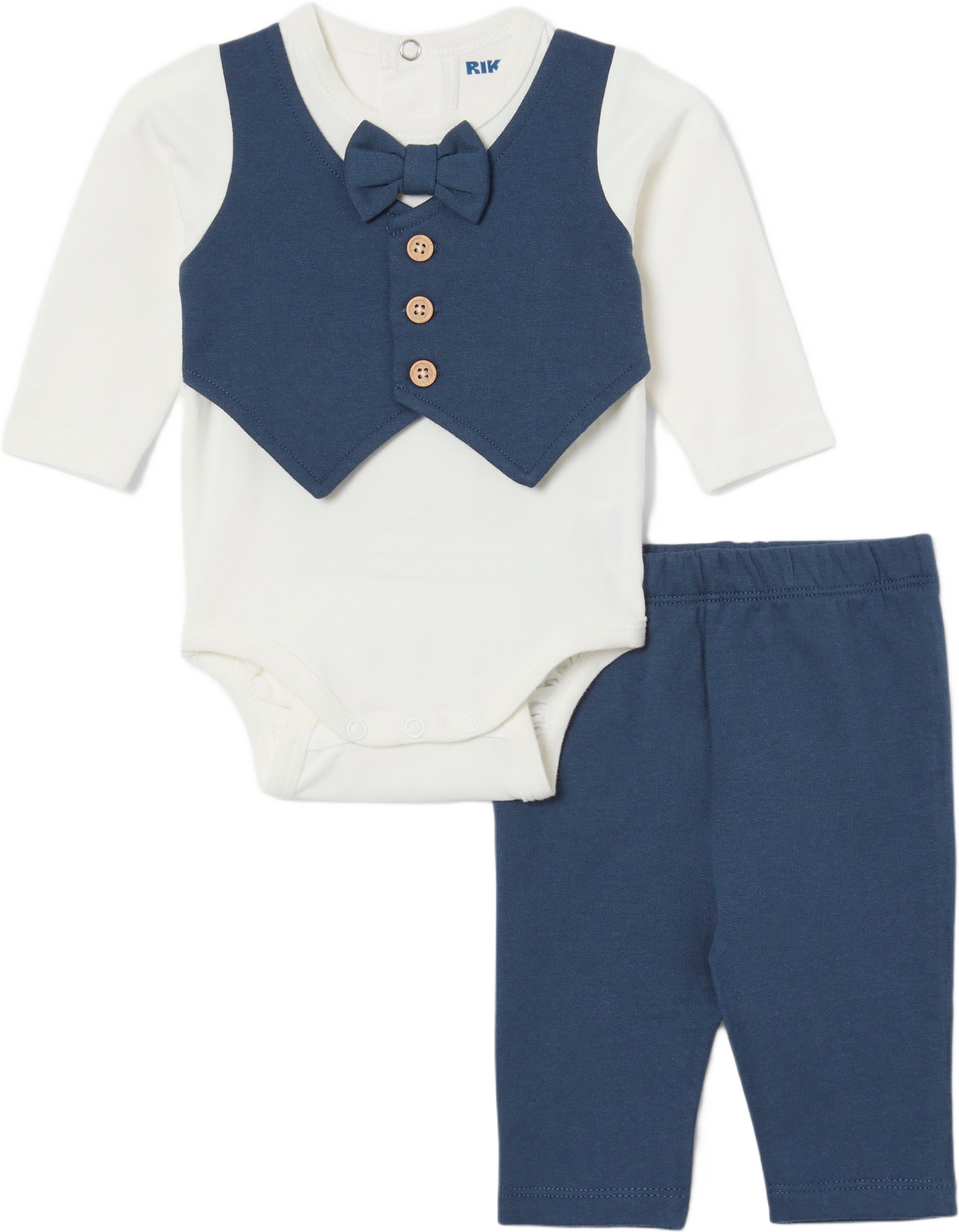 Festset för baby WILHELM, från RIKIKI, i färgen Navy. Klicka för att öppna bilden i stort format