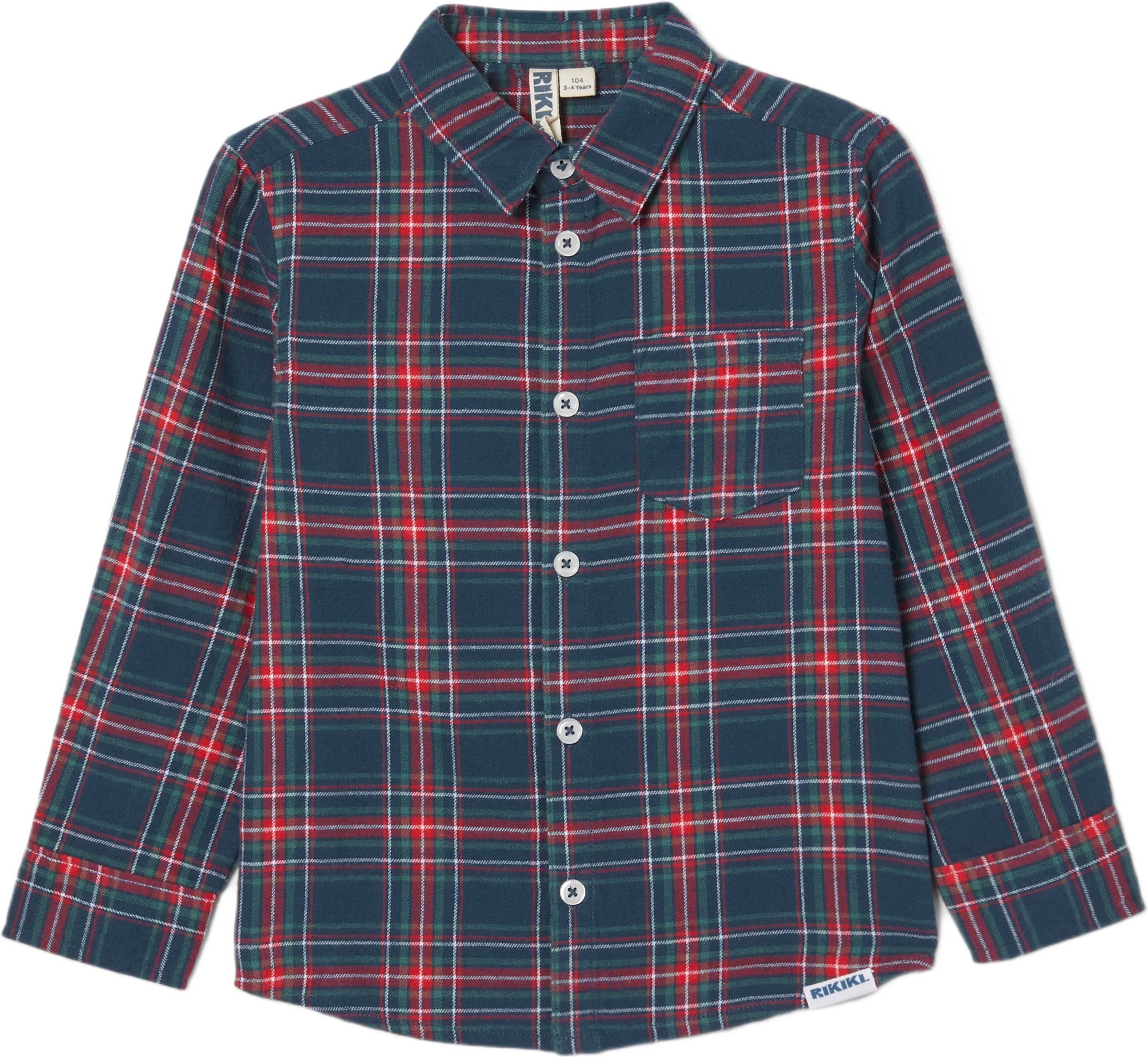 Rutig bomullsskjorta CONOR, från RIKIKI, i färgen Dark Denim.