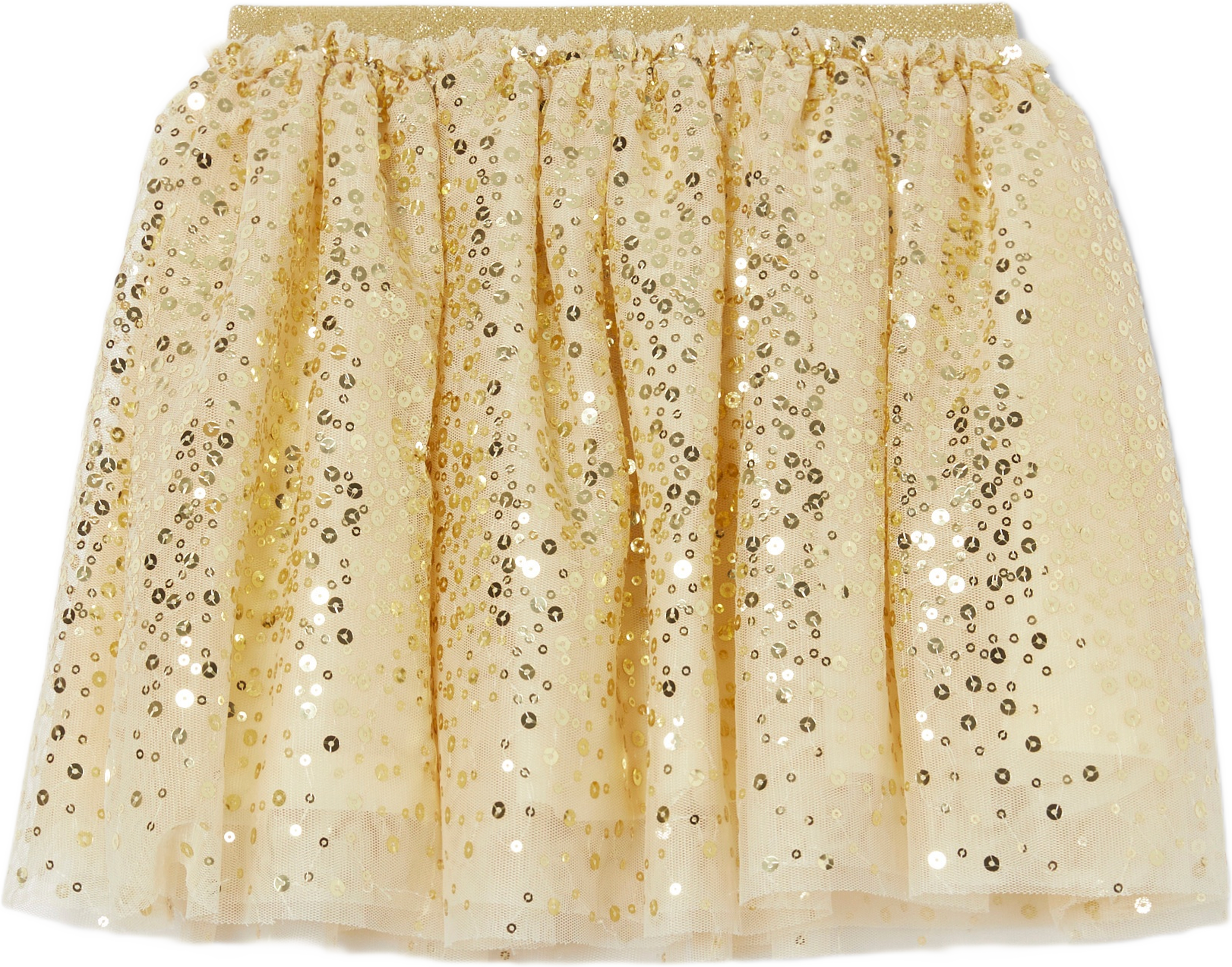 Kjol med paljetter JANA, från RIKIKI, i färgen Gold. Klicka för att öppna bilden i stort format
