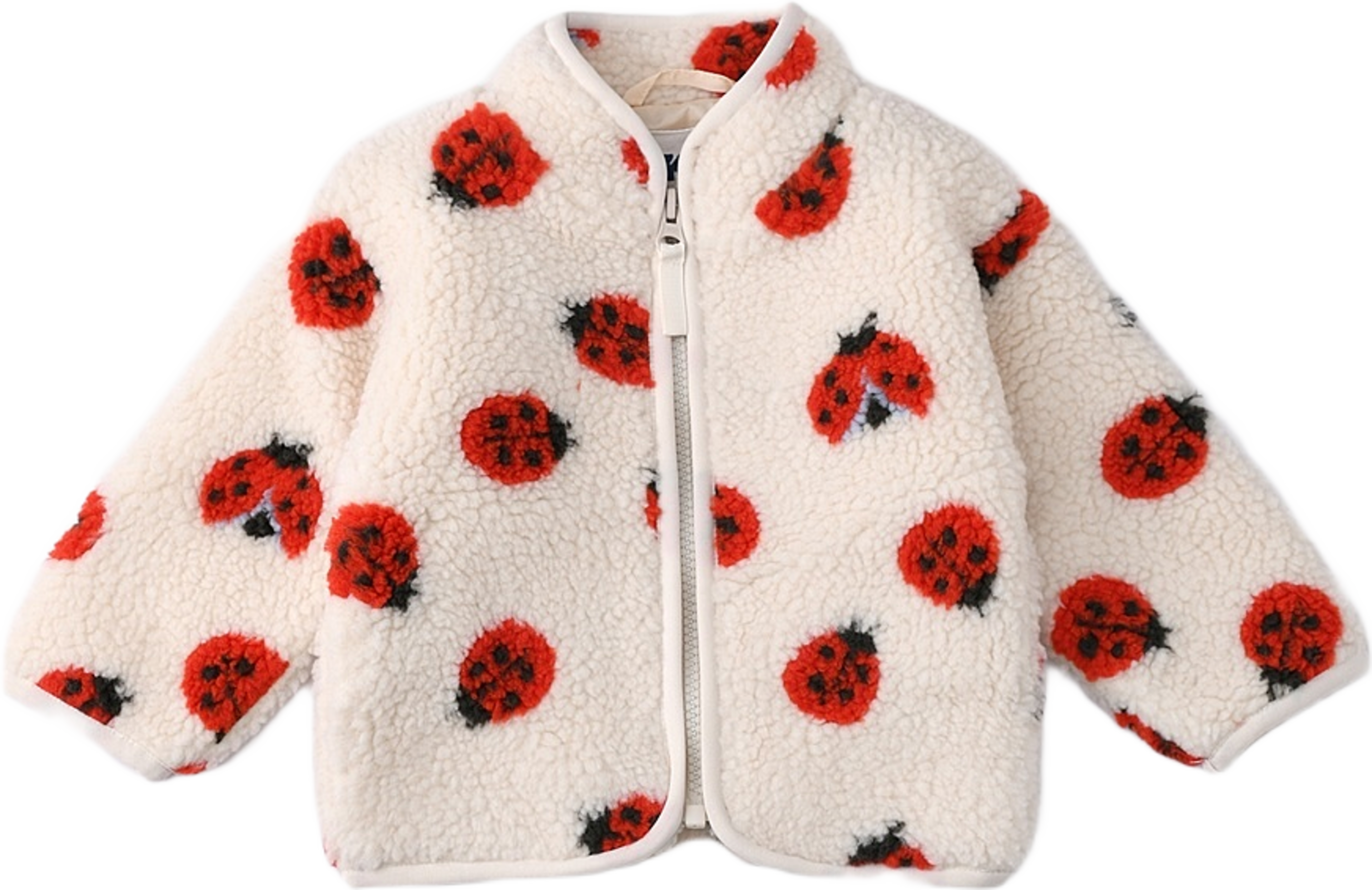 Fleecejacka baby CLAY, från RIKIKI, i färgen Ladybug Red. Klicka för att öppna bilden i stort format