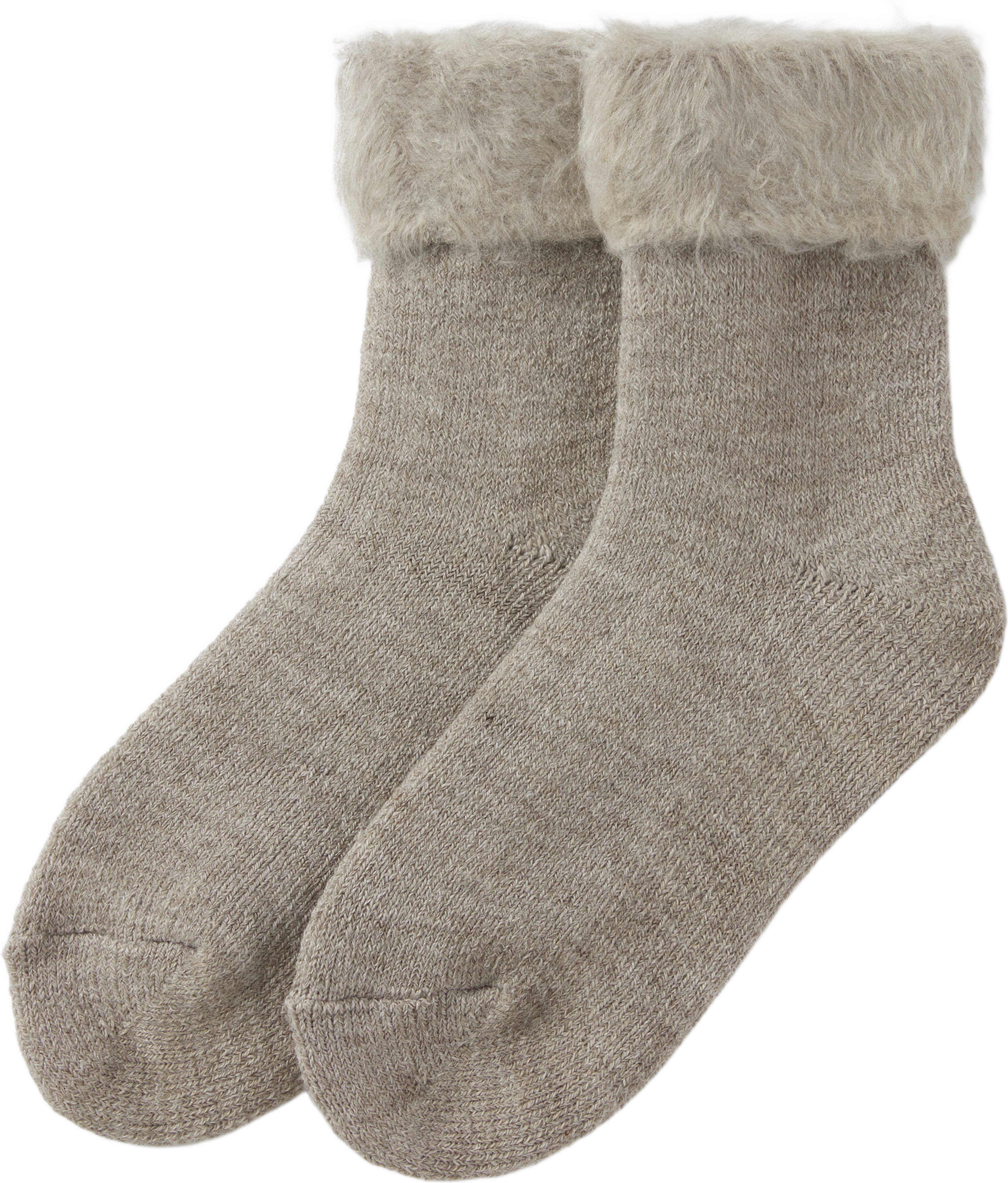 Myssockor med borstad insida, från Å WOMAN, i färgen Beige Melange. Klicka för att öppna bilden i stort format
